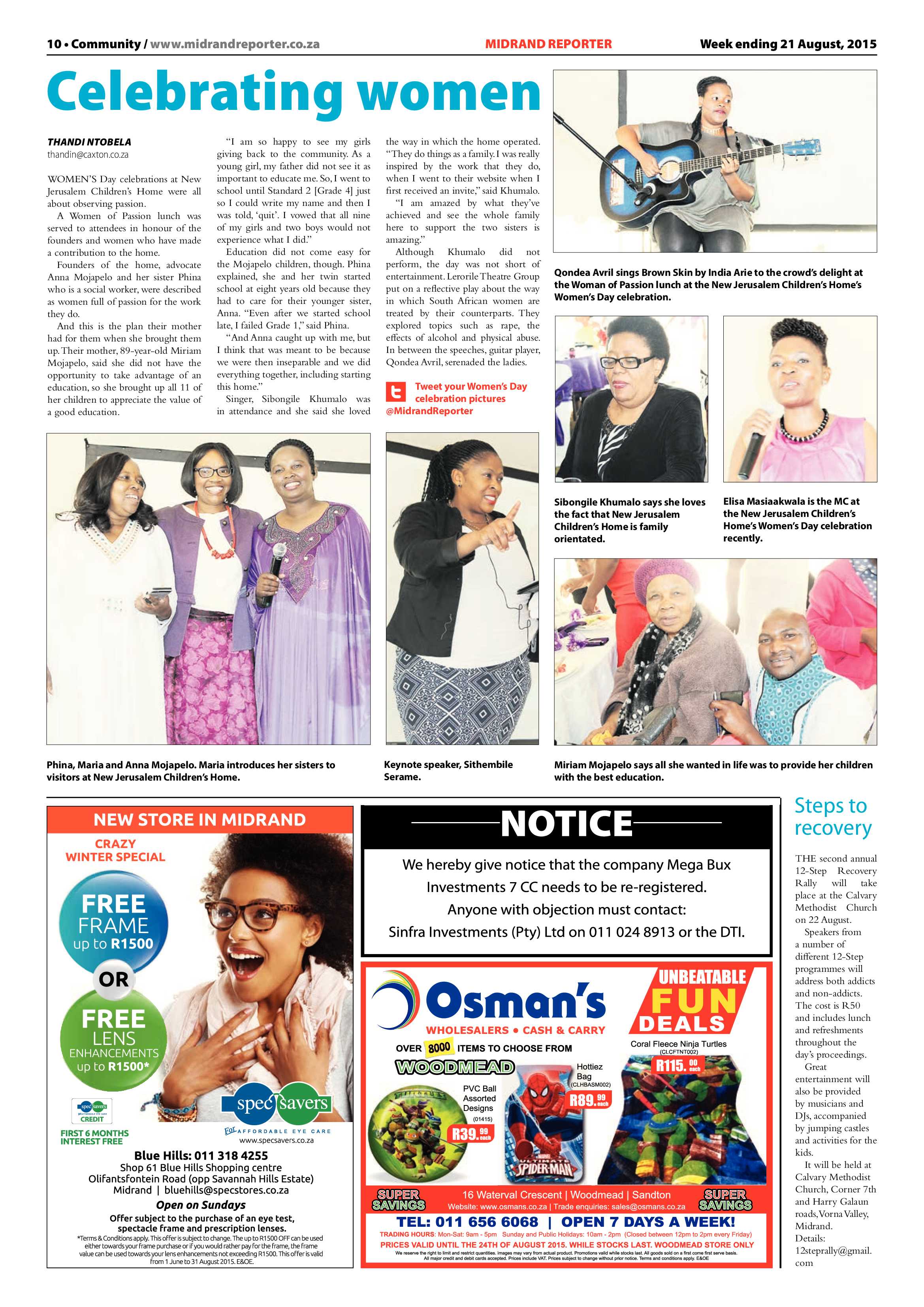 Midrand Reporter 21 August 2015 page 10