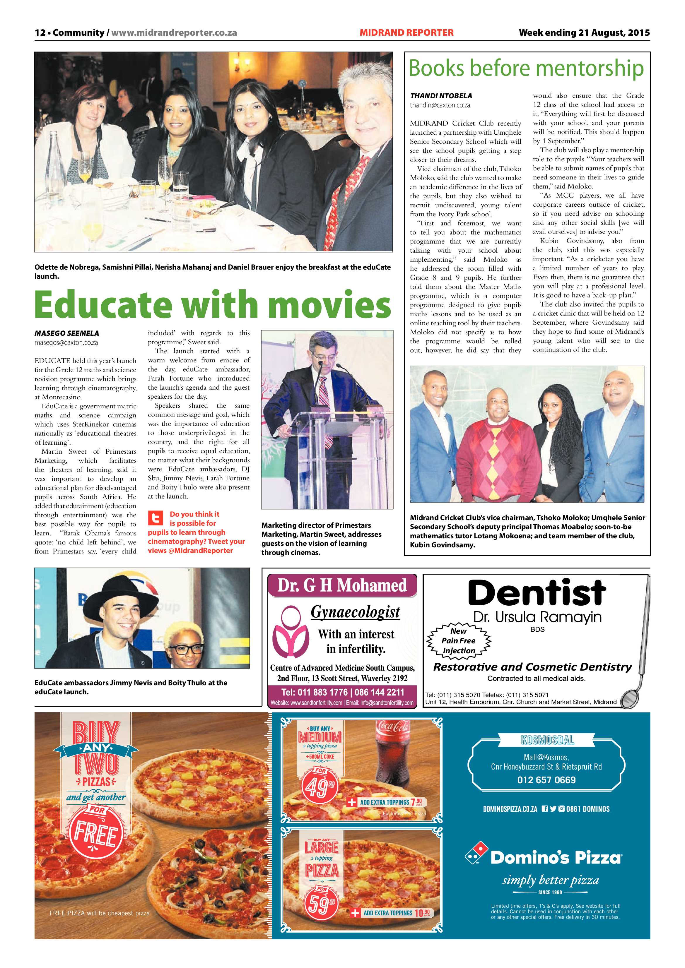 Midrand Reporter 21 August 2015 page 12