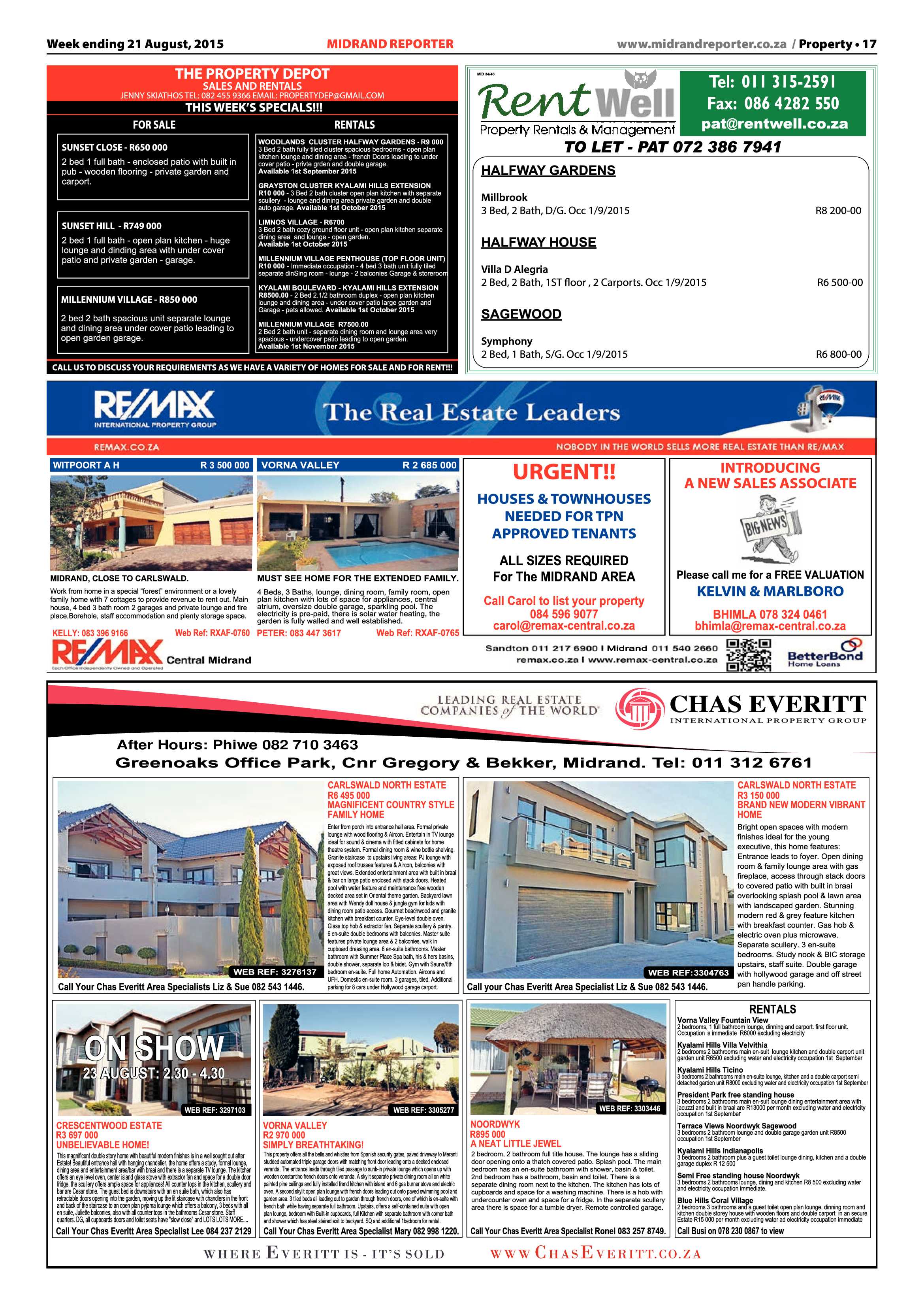 Midrand Reporter 21 August 2015 page 17