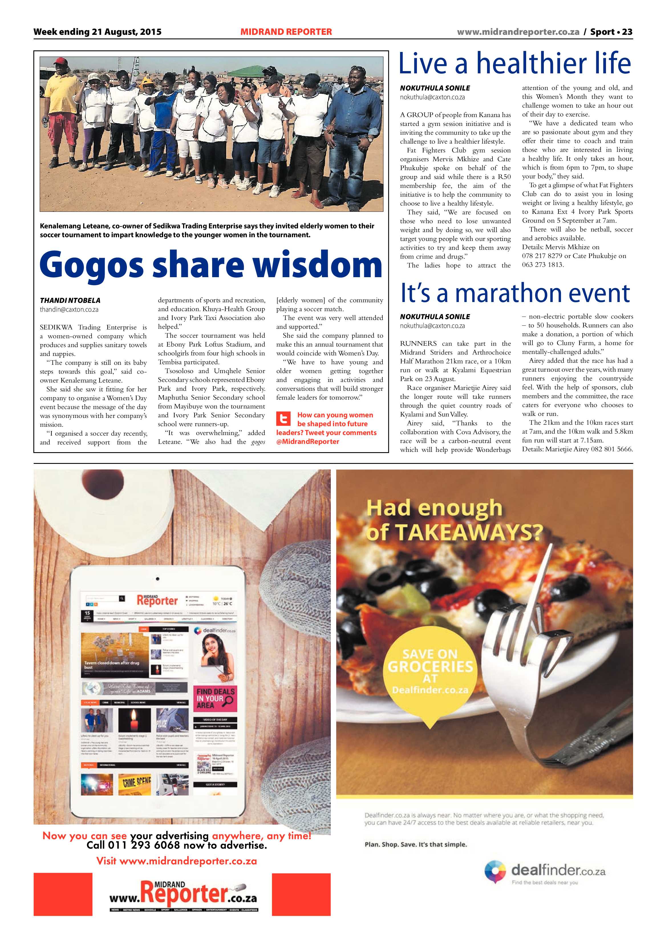 Midrand Reporter 21 August 2015 page 23