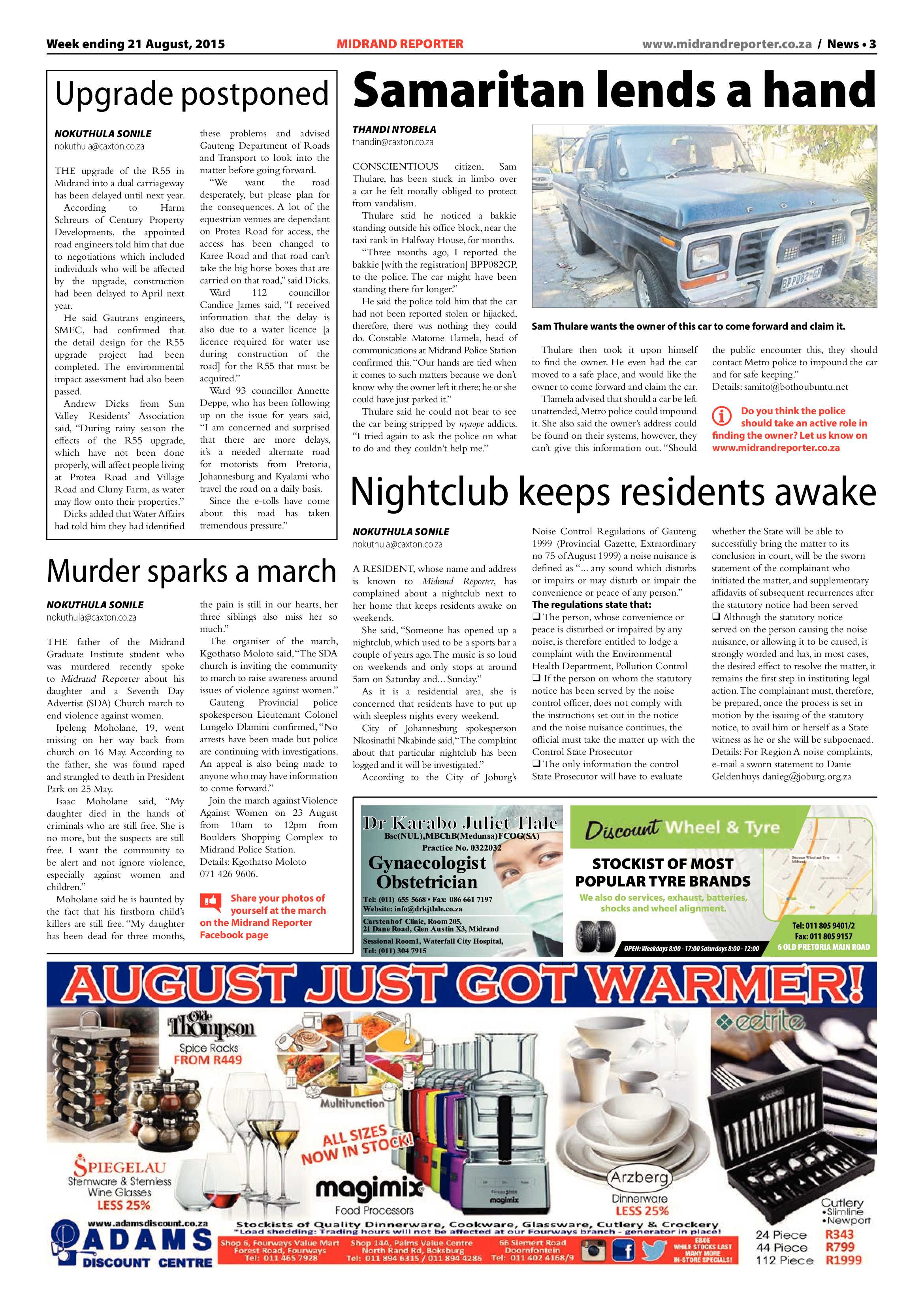 Midrand Reporter 21 August 2015 page 3