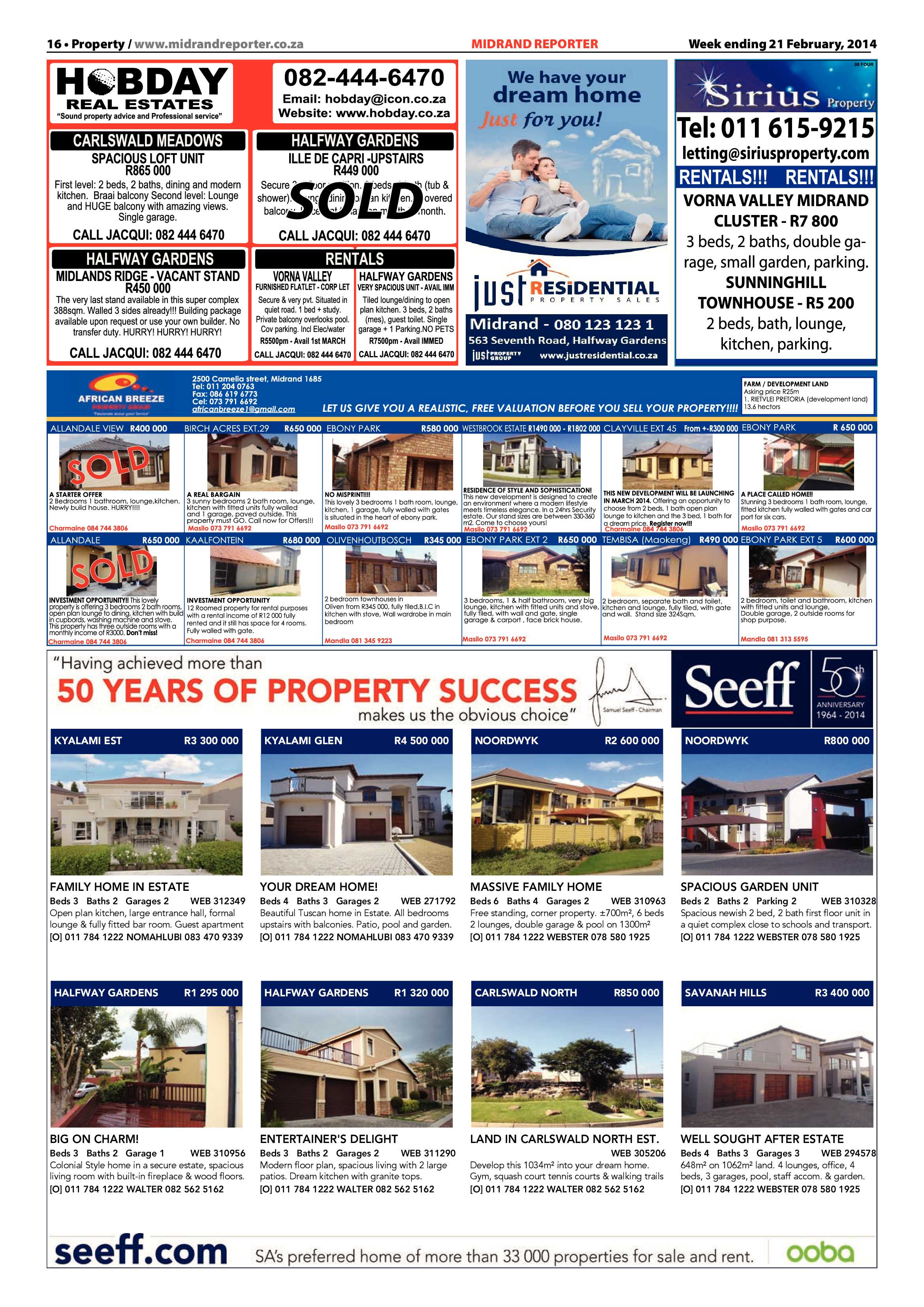Midrand Reporter 21 February 2014 page 16