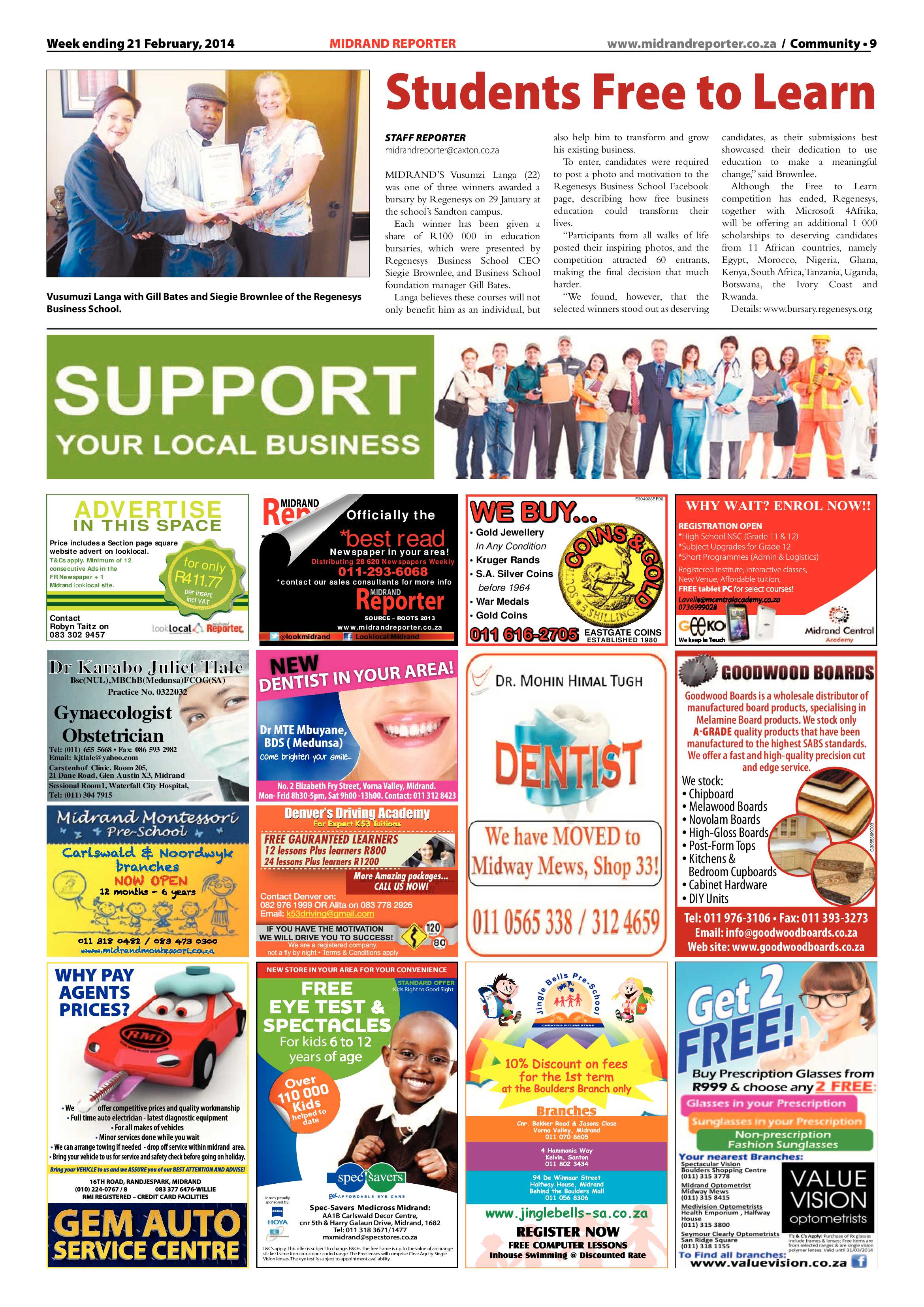 Midrand Reporter 21 February 2014 page 9