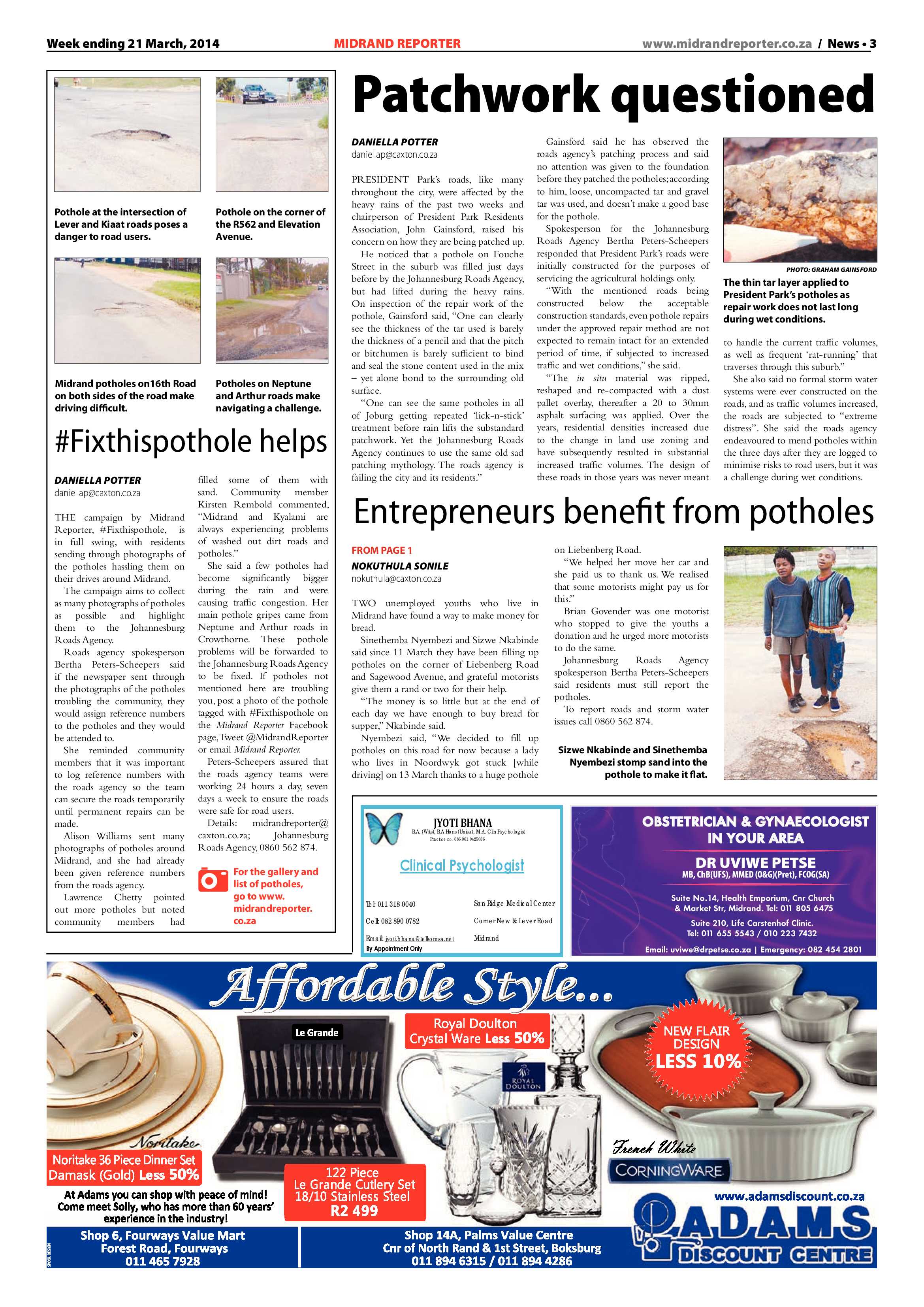 Midrand Reporter 21 March 2014 page 3