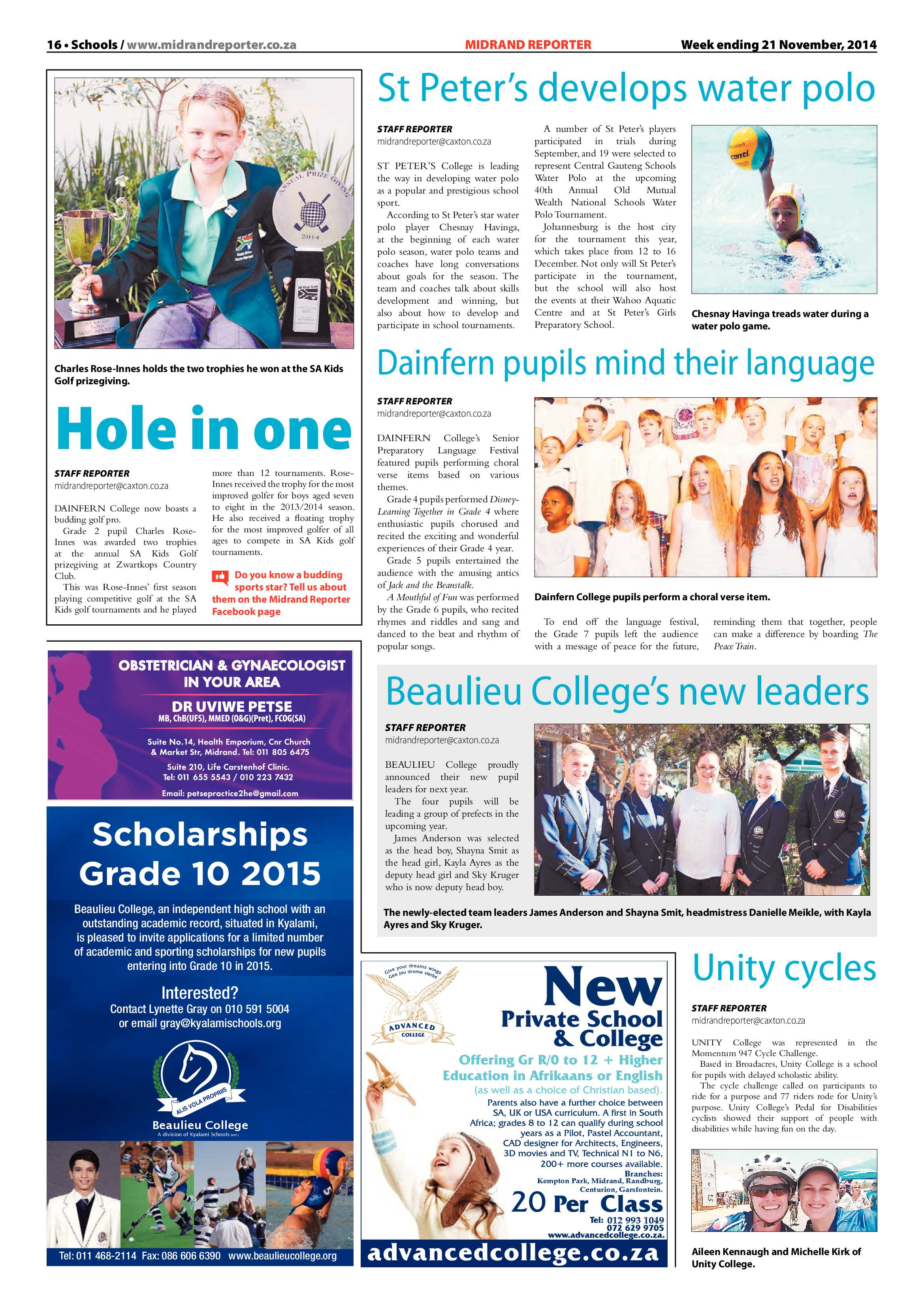 Midrand Reporter 21 November 2014 page 16