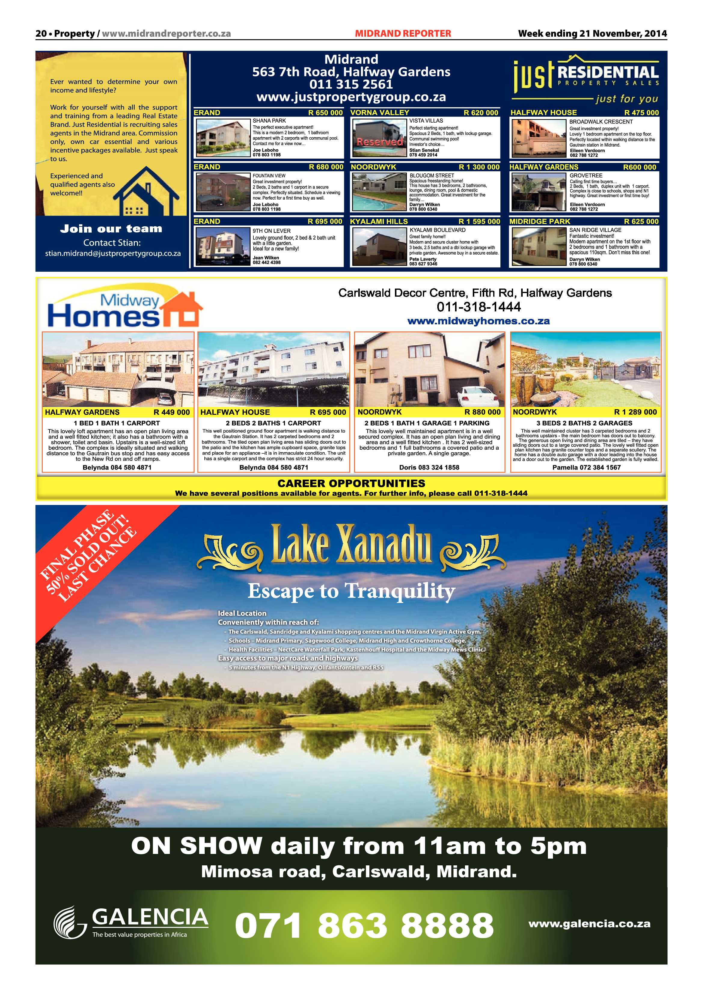 Midrand Reporter 21 November 2014 page 20
