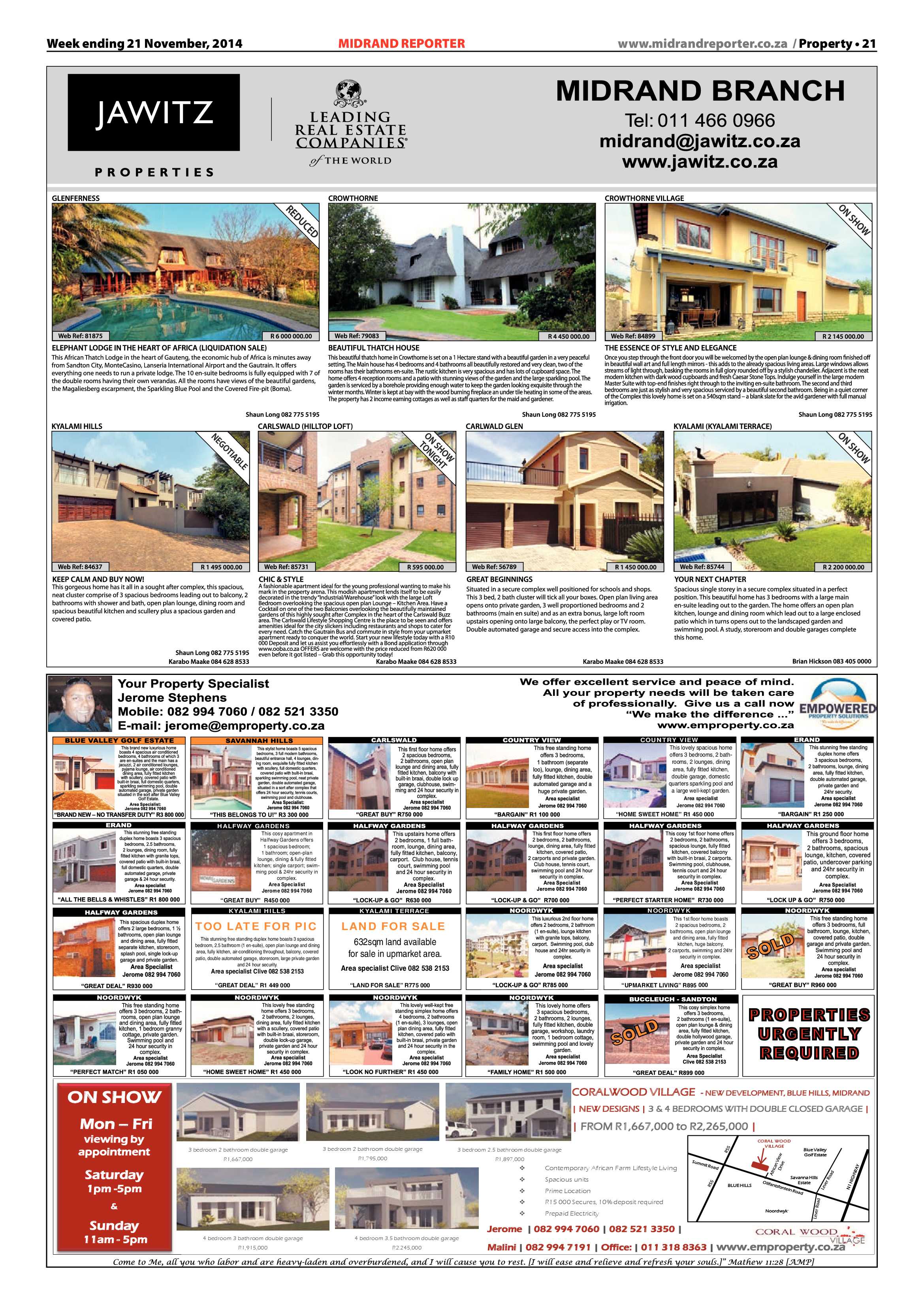 Midrand Reporter 21 November 2014 page 21