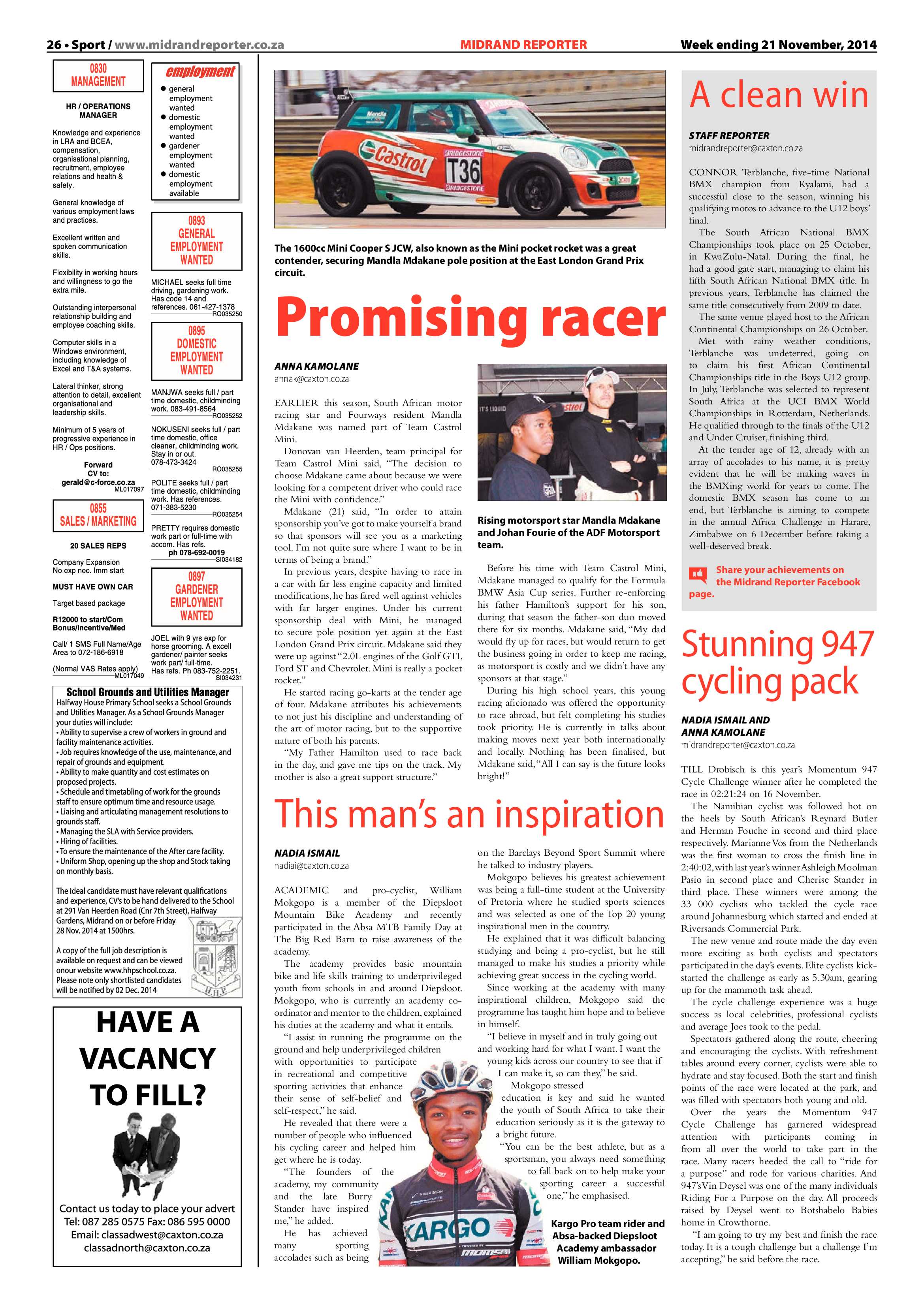 Midrand Reporter 21 November 2014 page 26