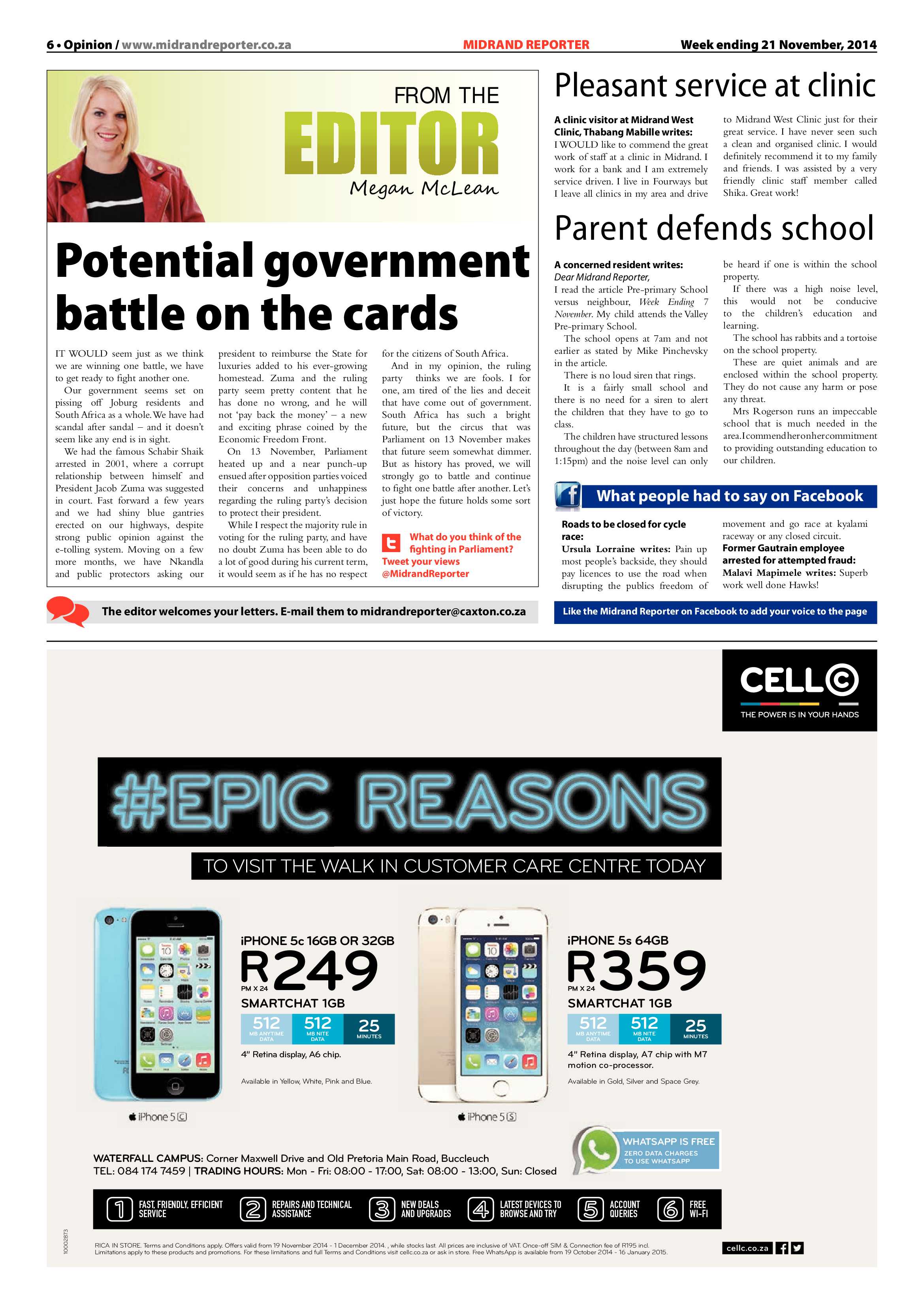Midrand Reporter 21 November 2014 page 6