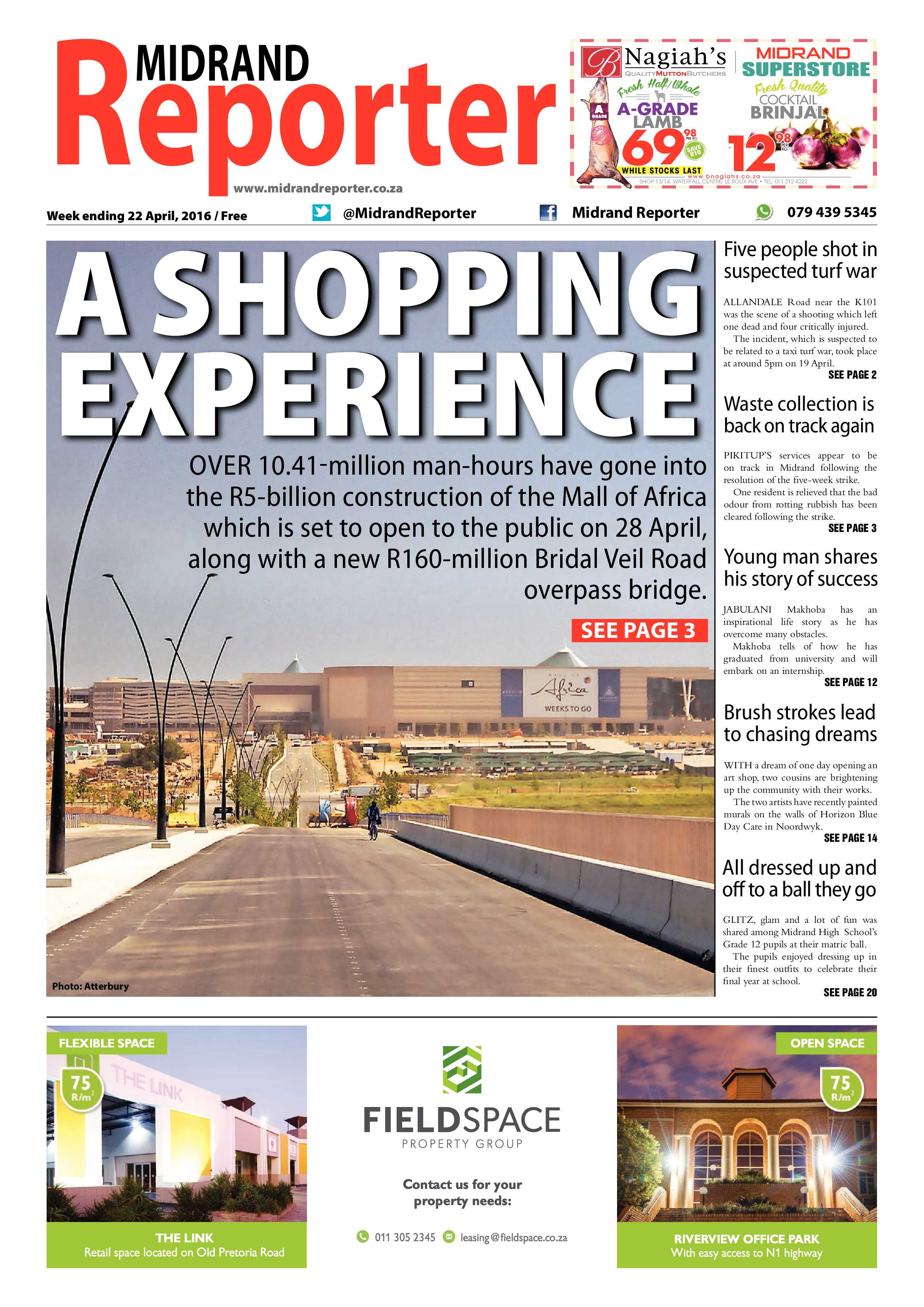 Midrand Reporter 22 April 2016 page 1