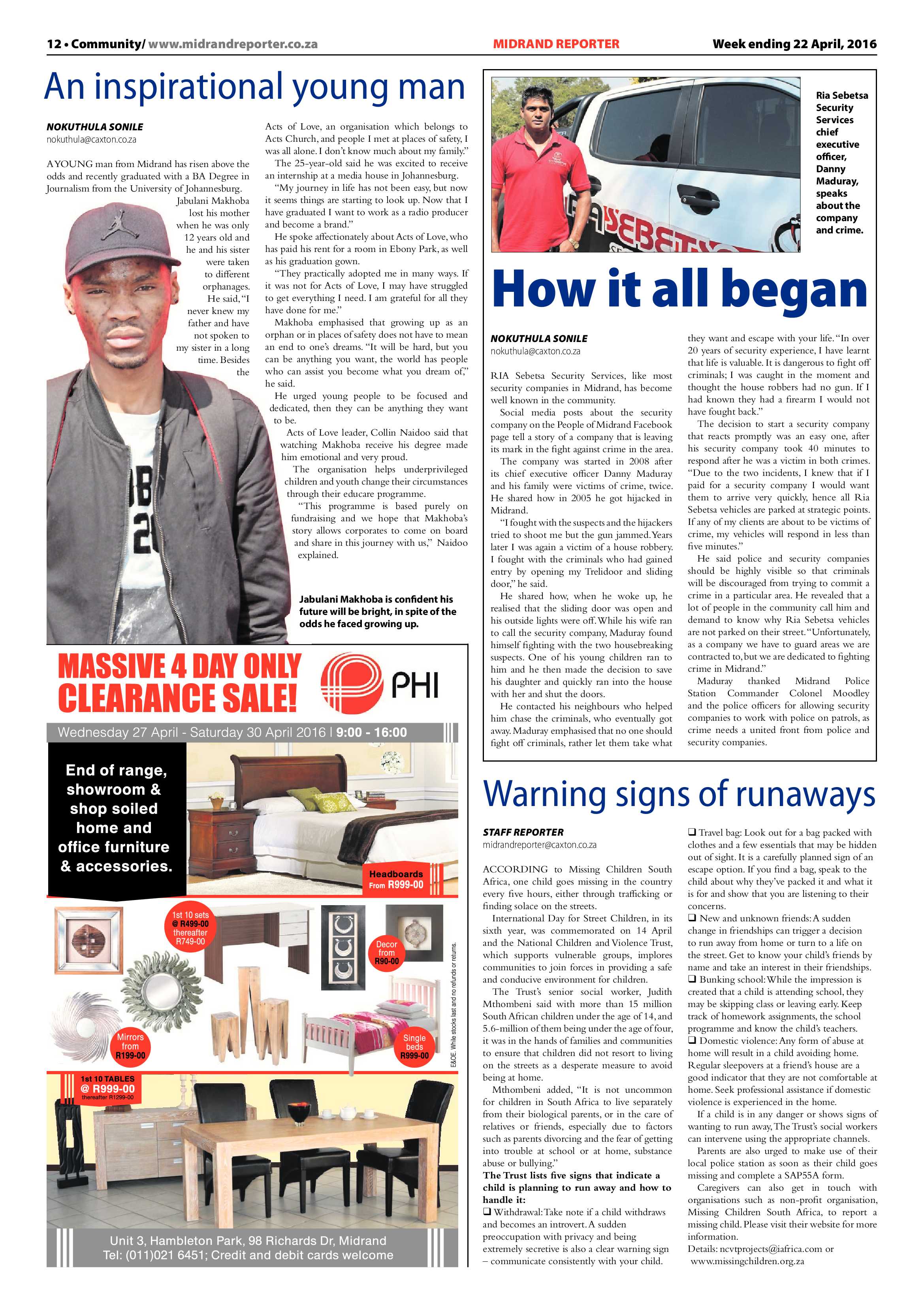 Midrand Reporter 22 April 2016 page 12