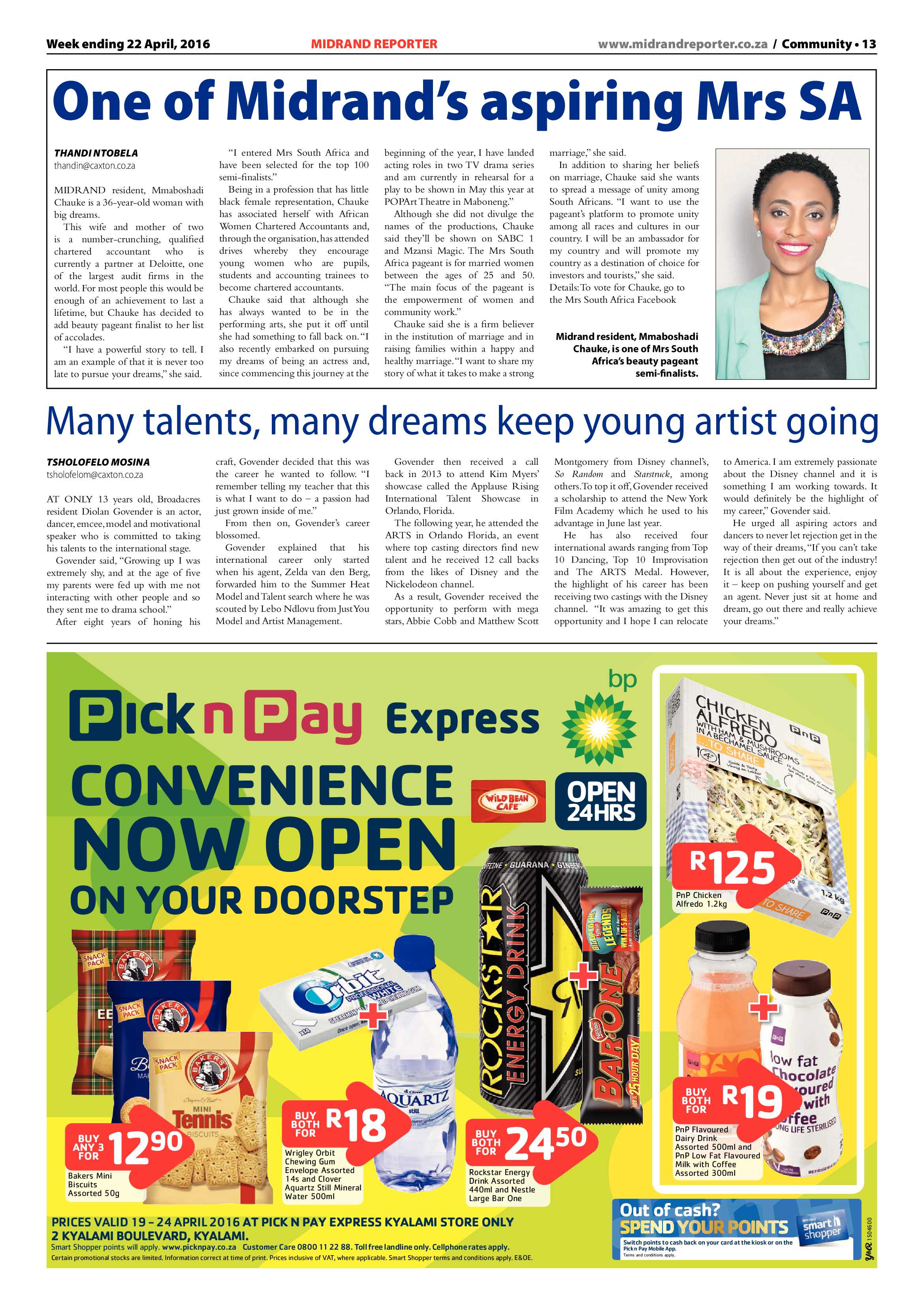 Midrand Reporter 22 April 2016 page 13