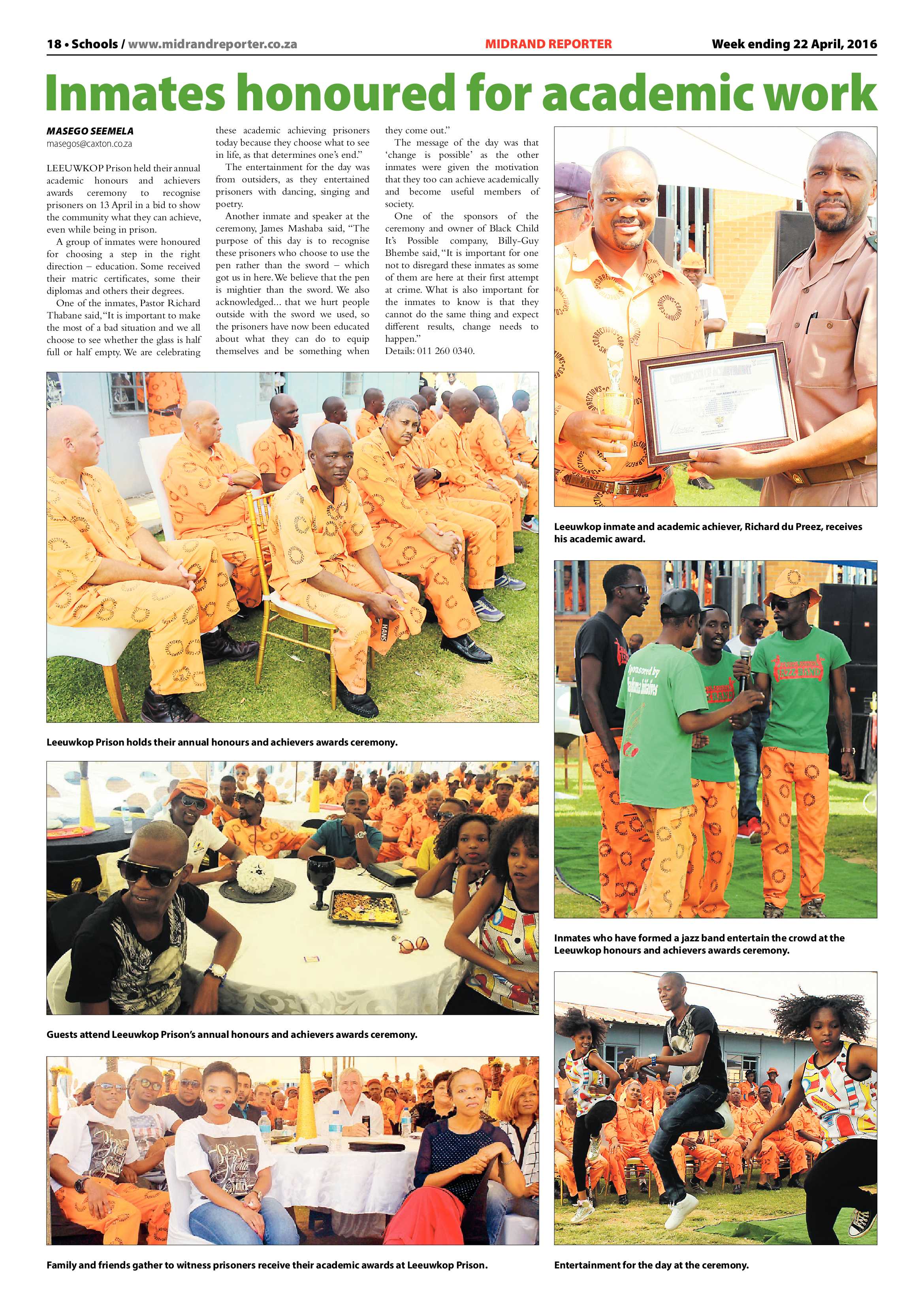 Midrand Reporter 22 April 2016 page 18