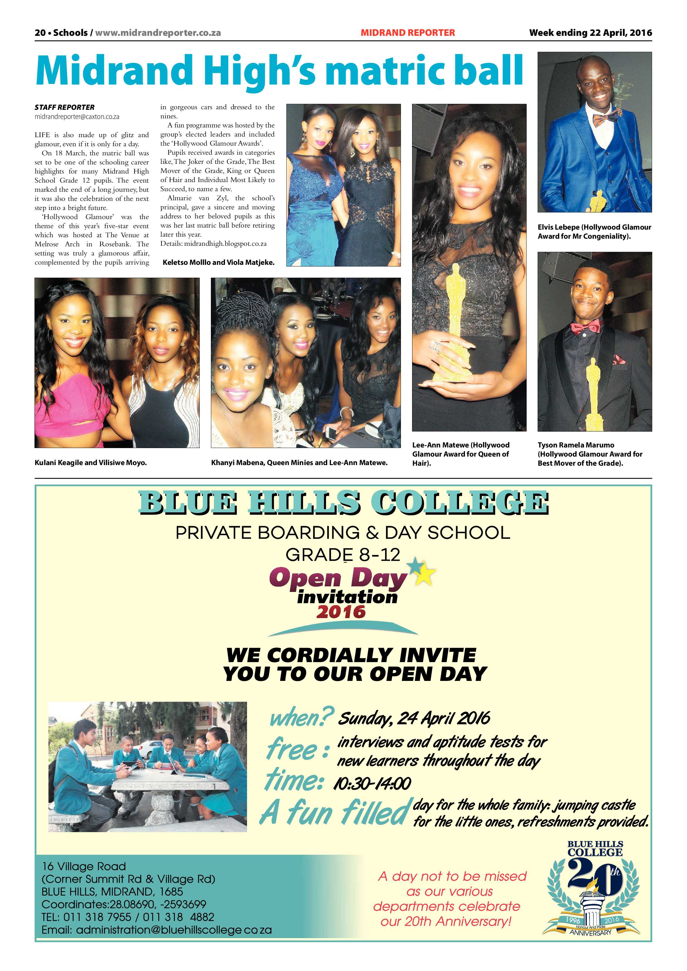 Midrand Reporter 22 April 2016 page 20