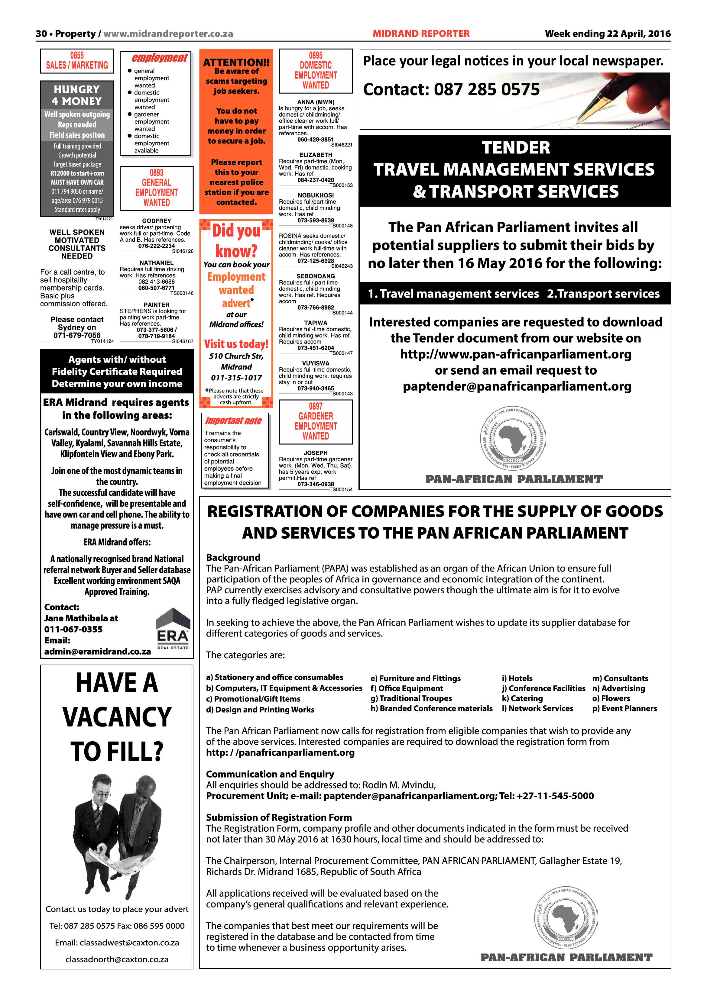 Midrand Reporter 22 April 2016 page 30