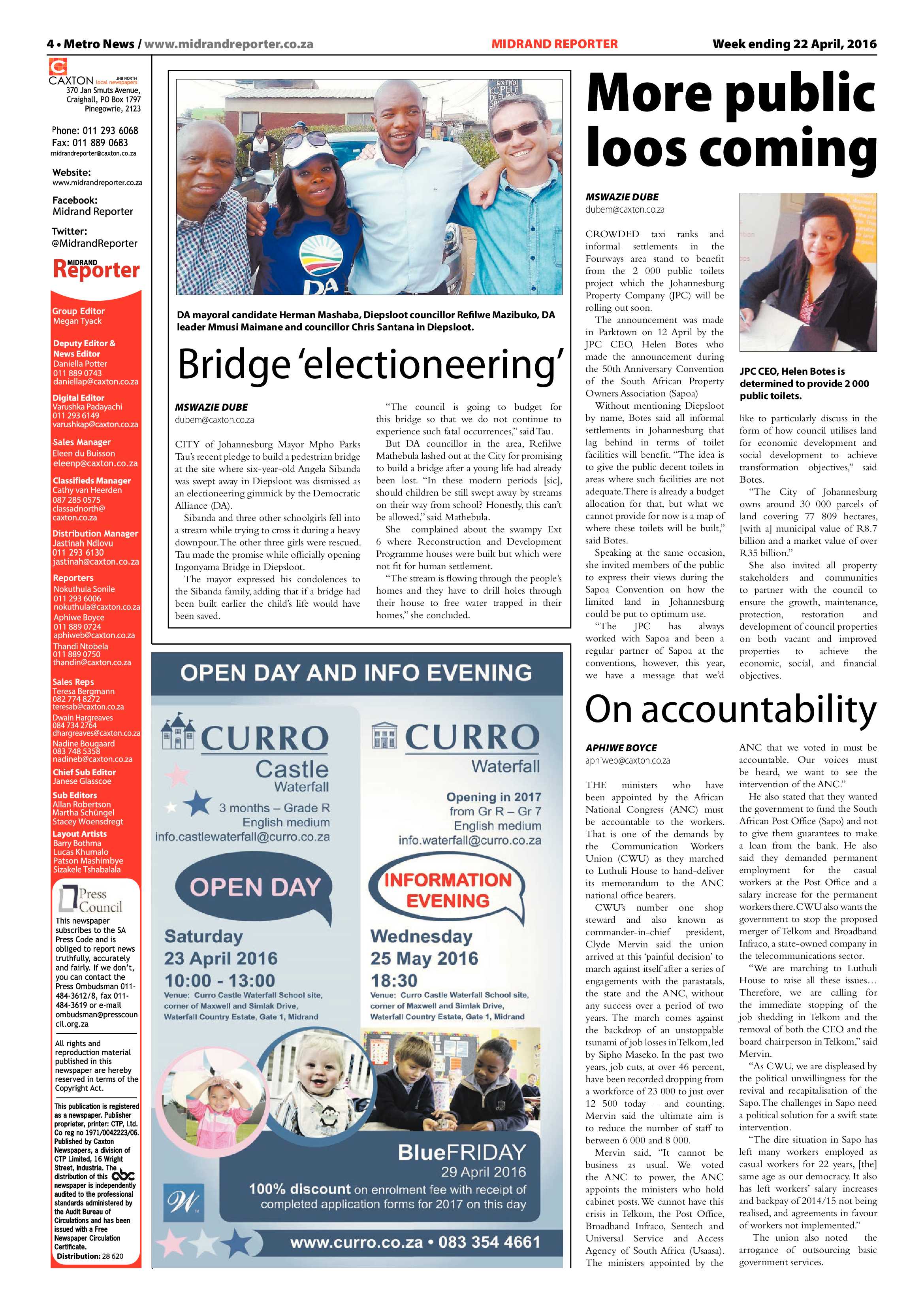 Midrand Reporter 22 April 2016 page 4