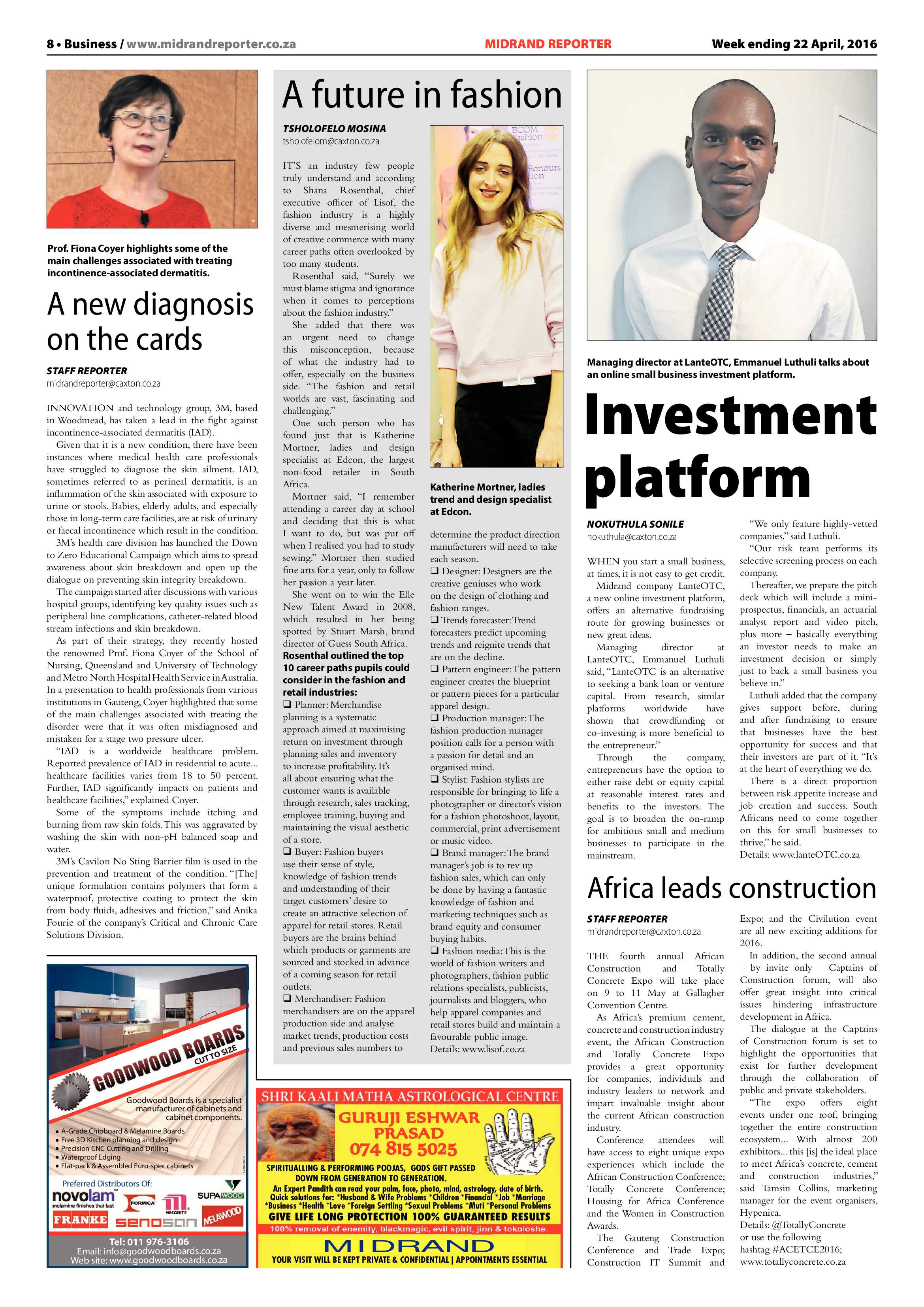 Midrand Reporter 22 April 2016 page 8