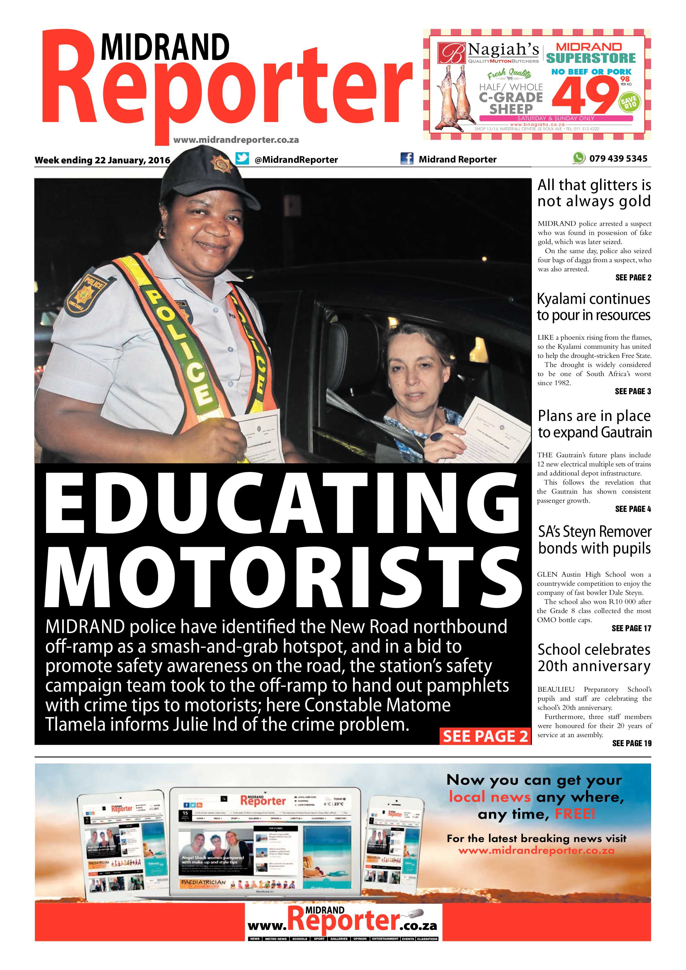 Midrand Reporter 22 January 2016 page 1