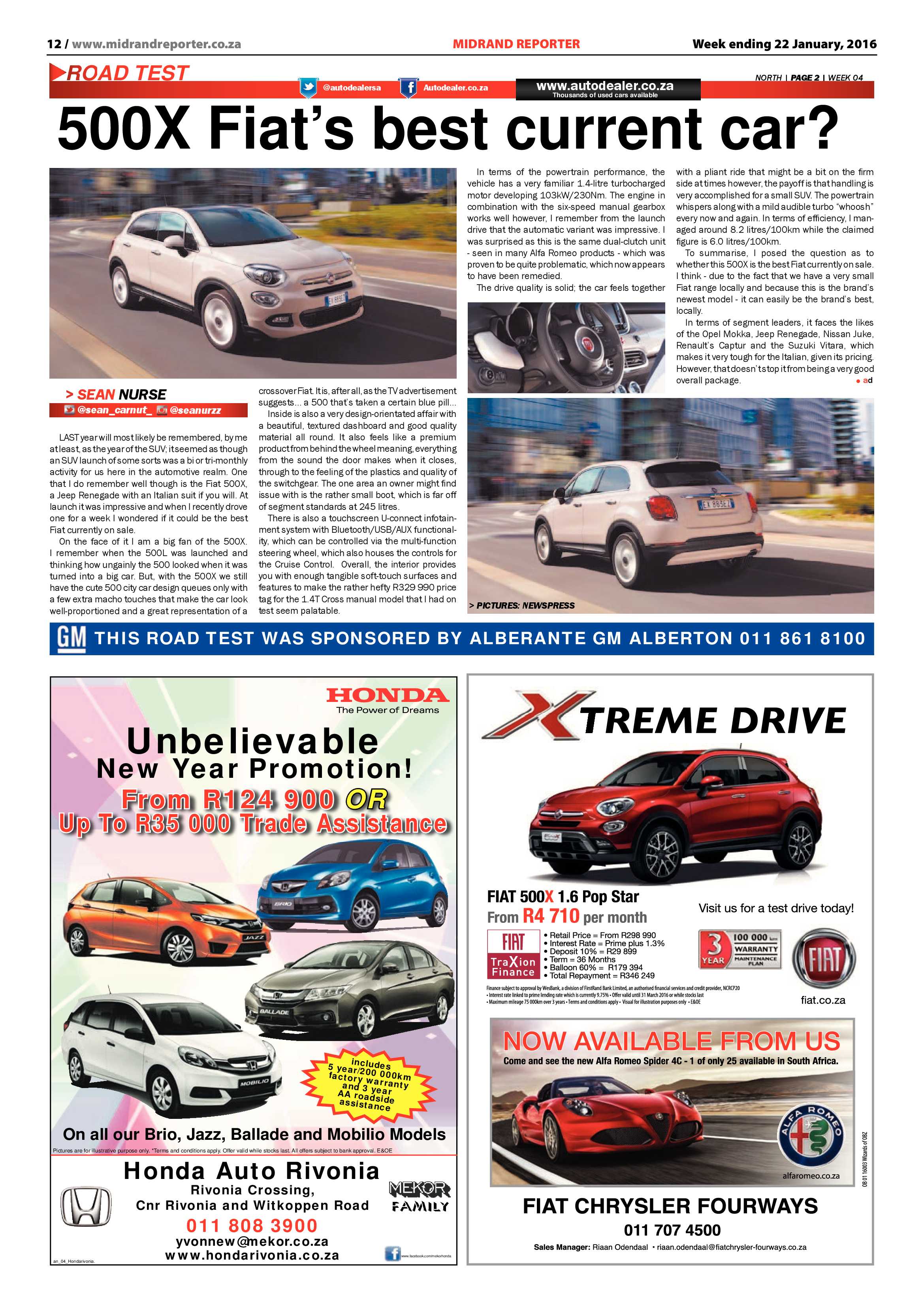 Midrand Reporter 22 January 2016 page 12