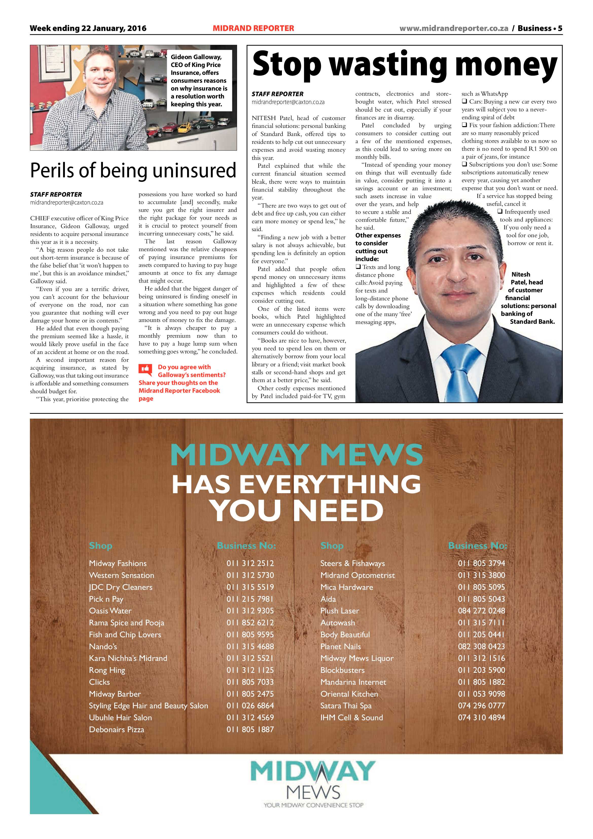 Midrand Reporter 22 January 2016 page 5