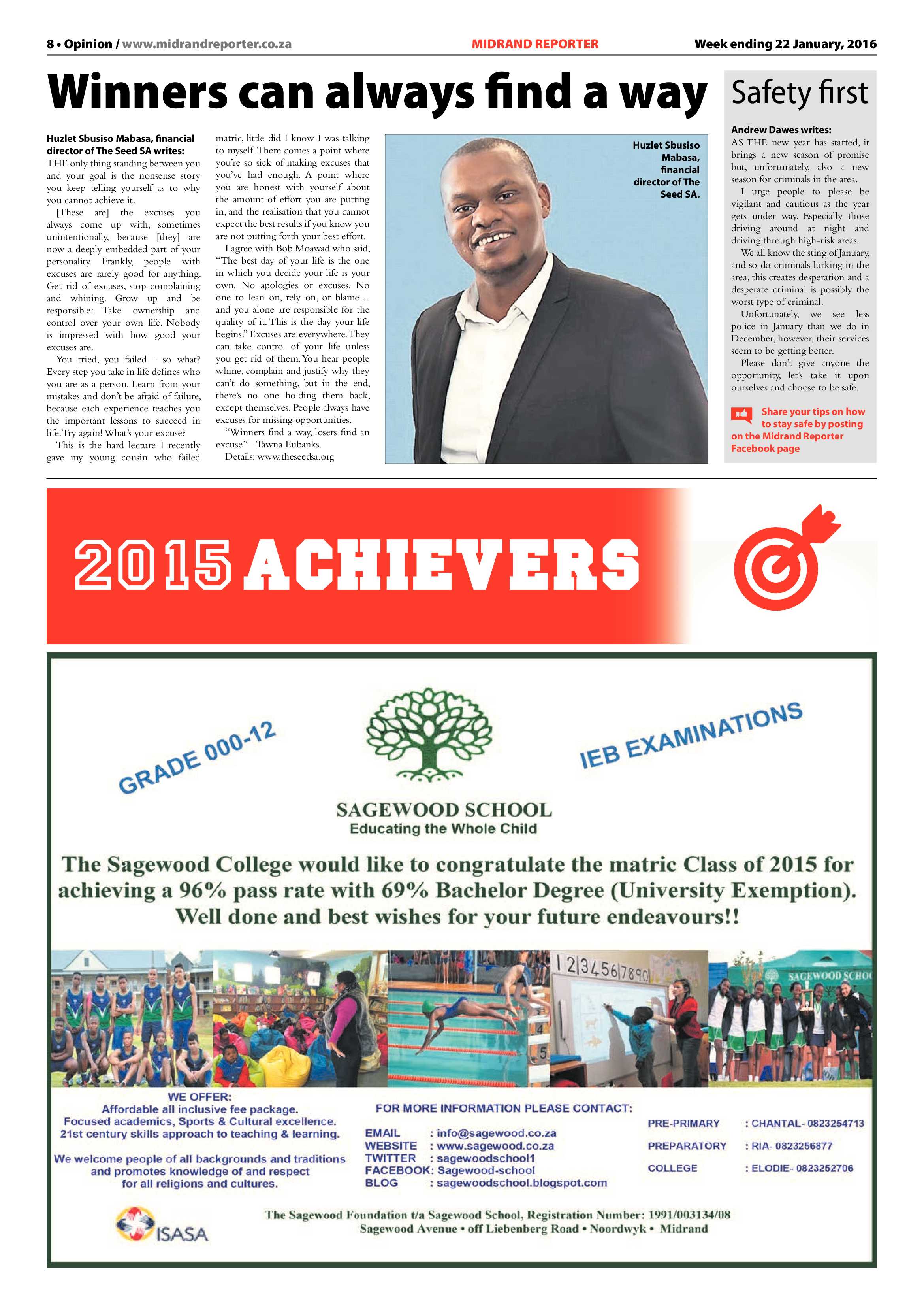 Midrand Reporter 22 January 2016 page 8