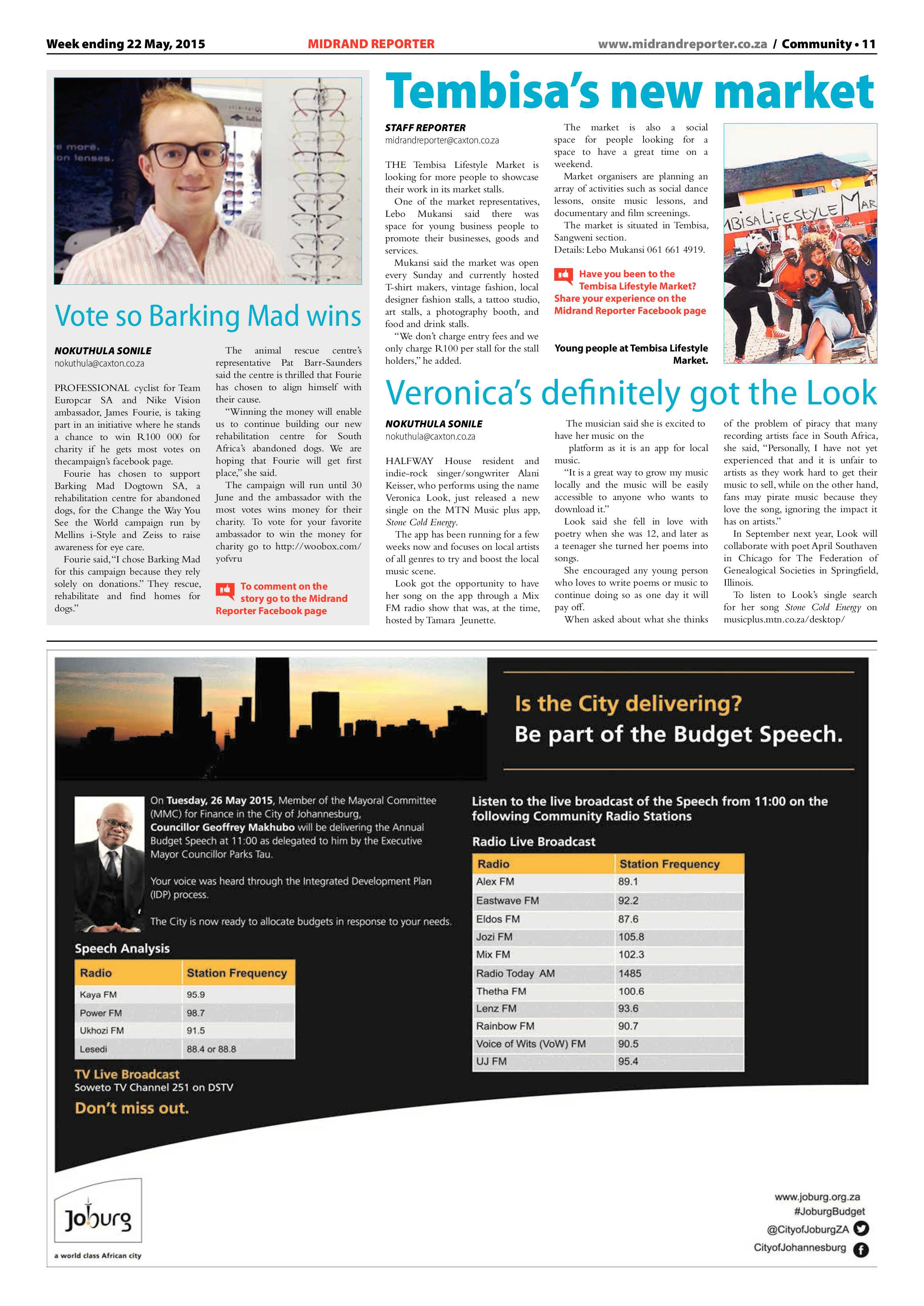 Midrand Reporter 22 May 2015 page 11