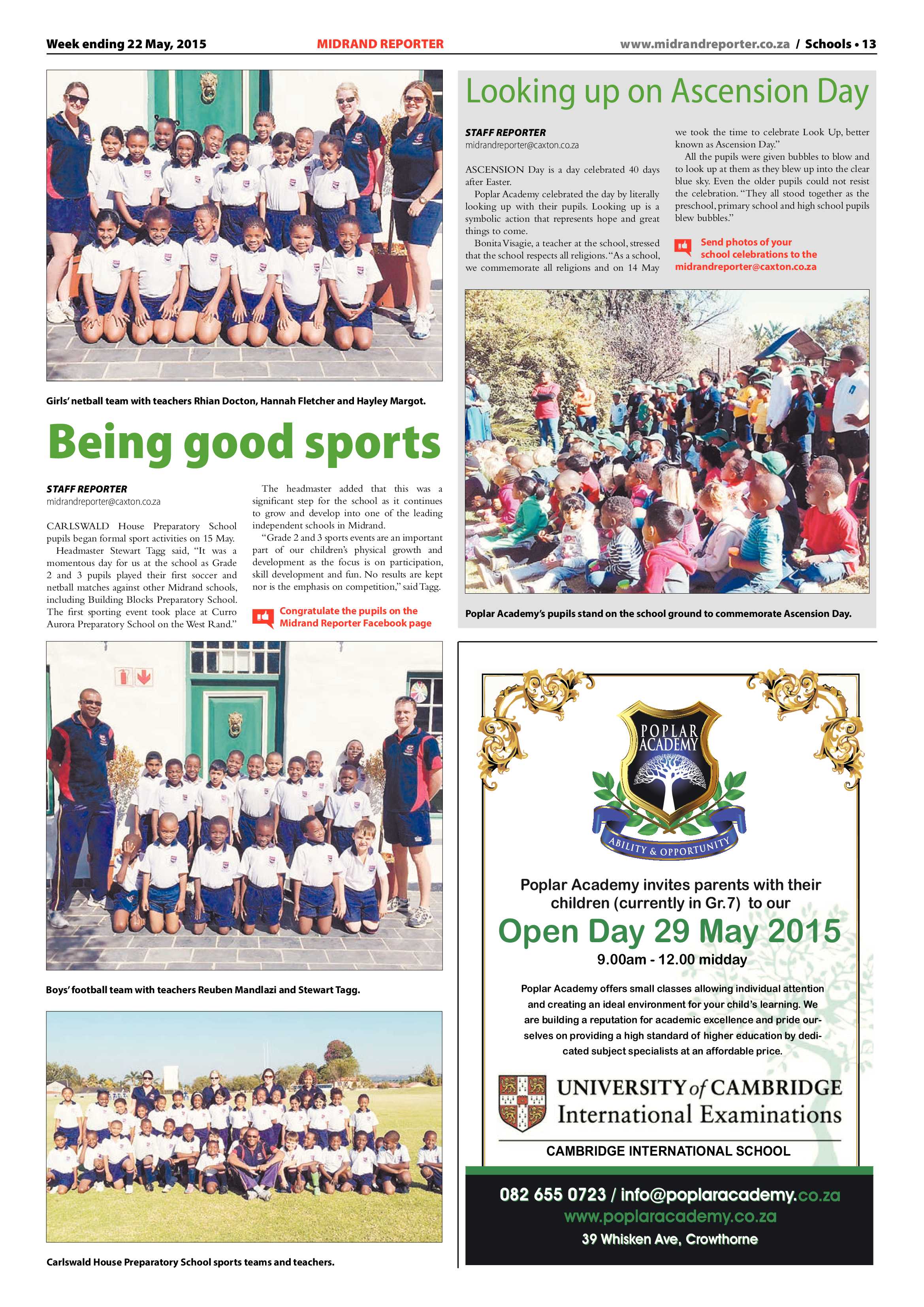 Midrand Reporter 22 May 2015 page 13