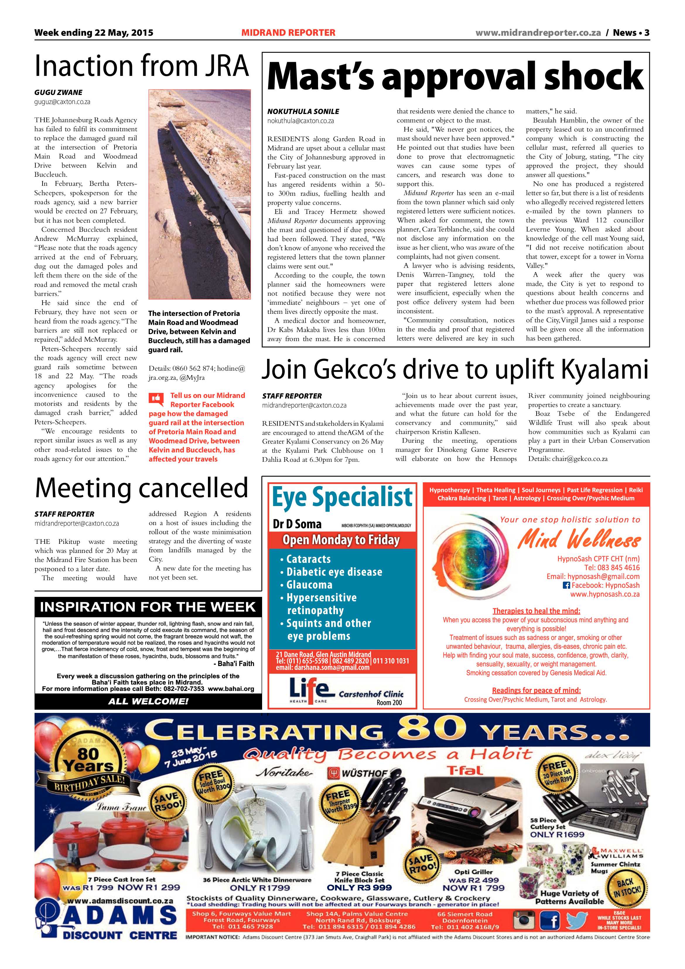 Midrand Reporter 22 May 2015 page 3