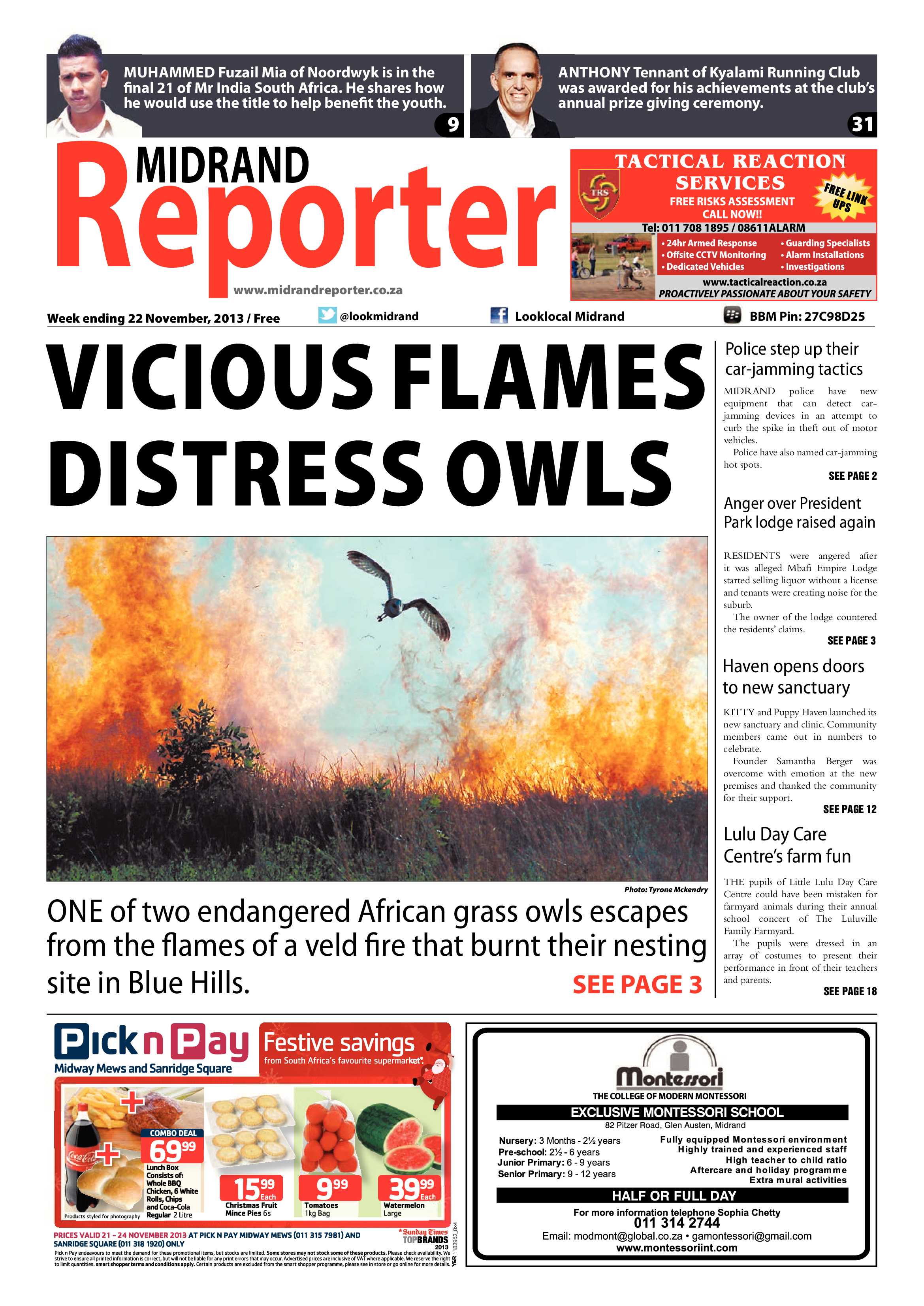 Midrand Reporter 22 November 2013 page 1