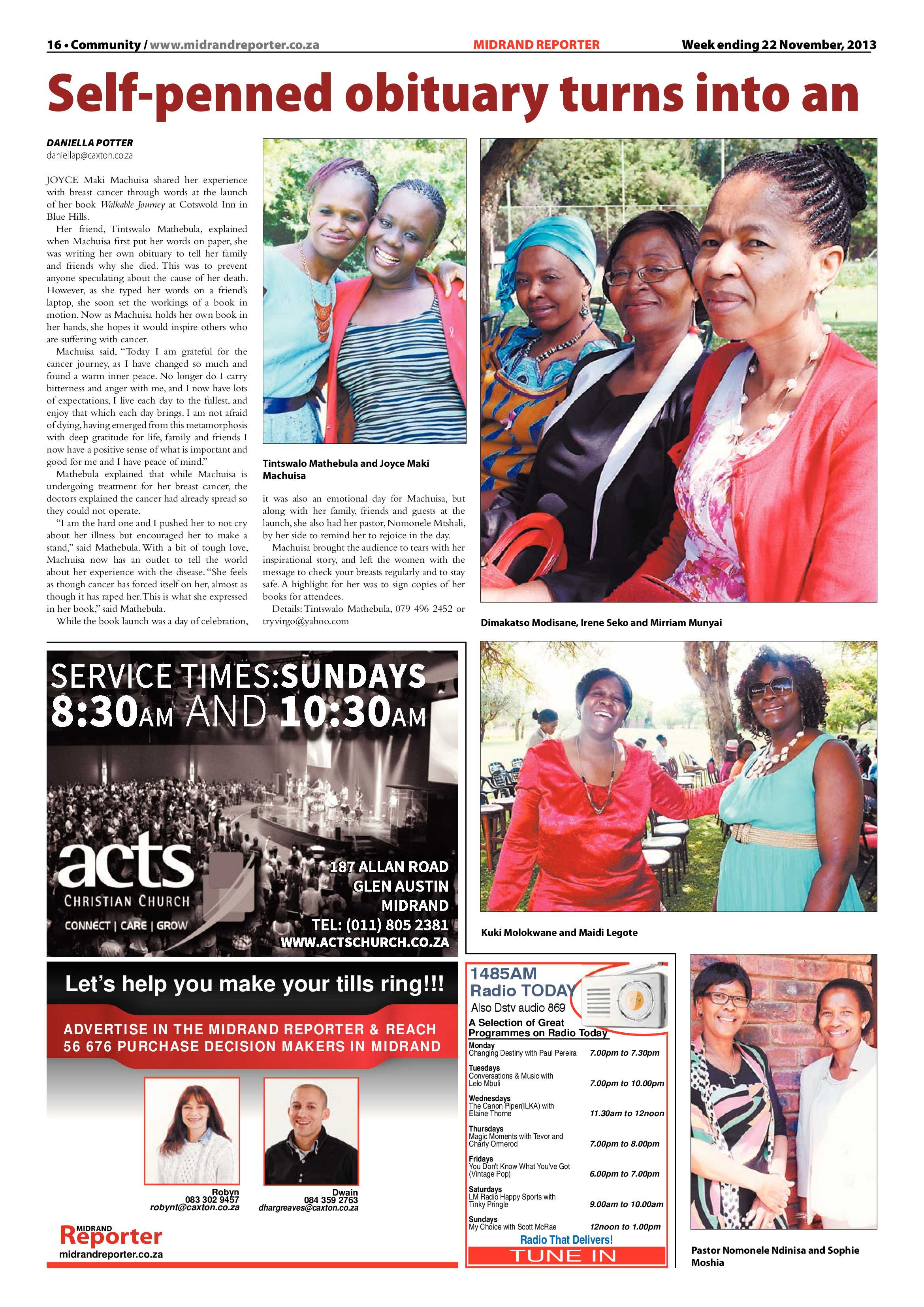 Midrand Reporter 22 November 2013 page 16