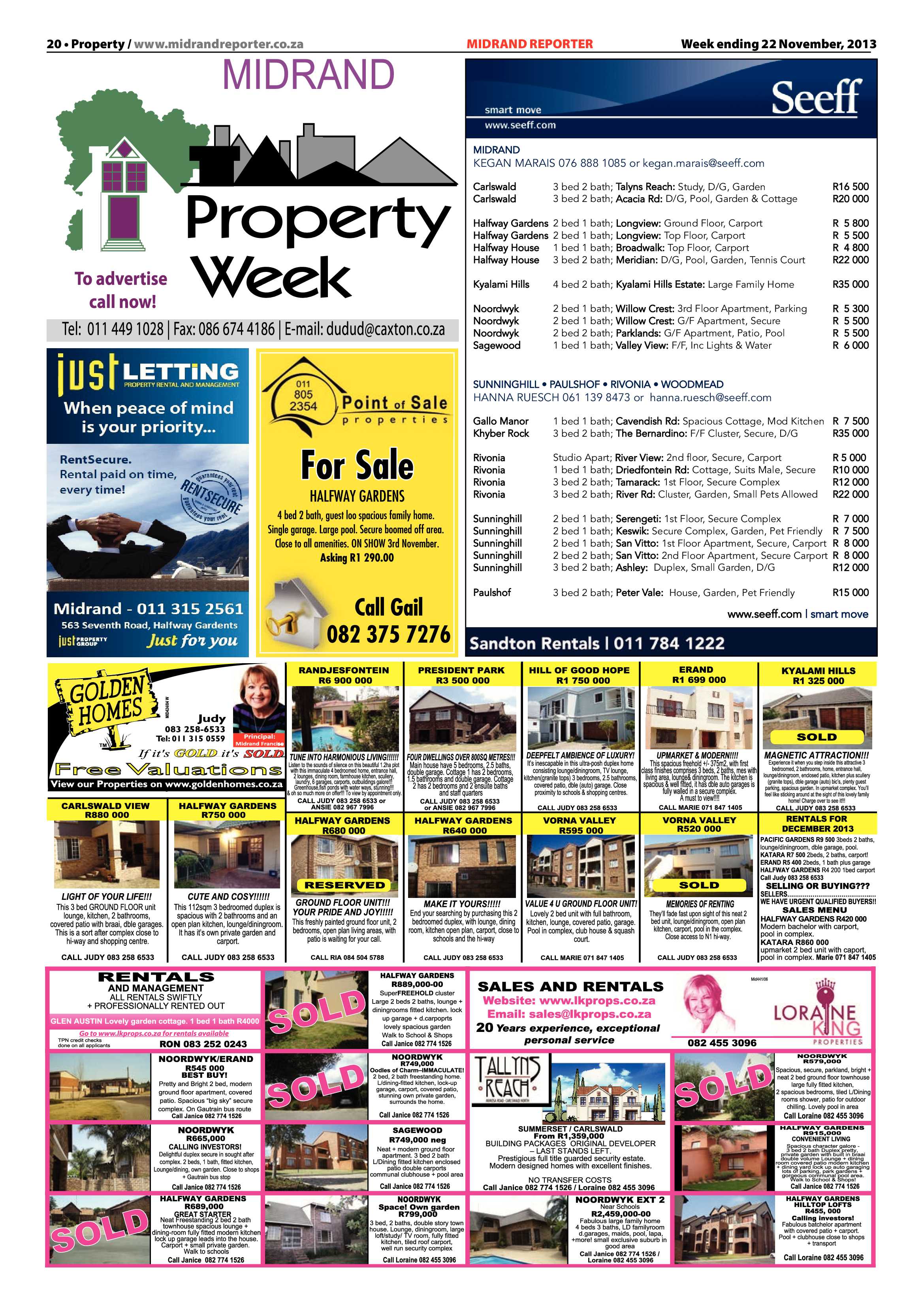 Midrand Reporter 22 November 2013 page 20