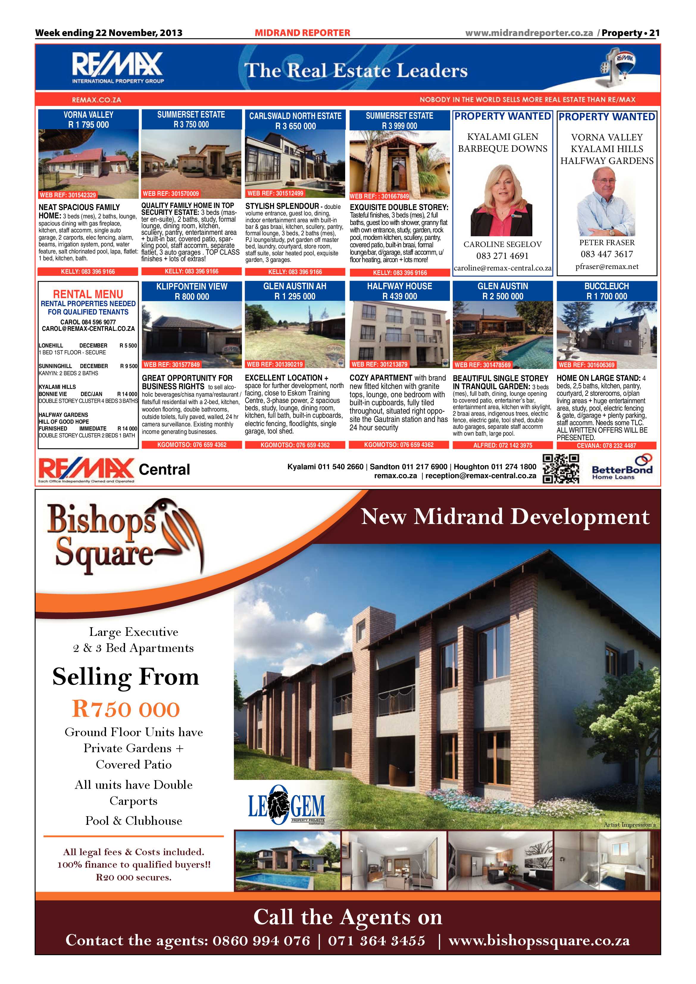 Midrand Reporter 22 November 2013 page 21