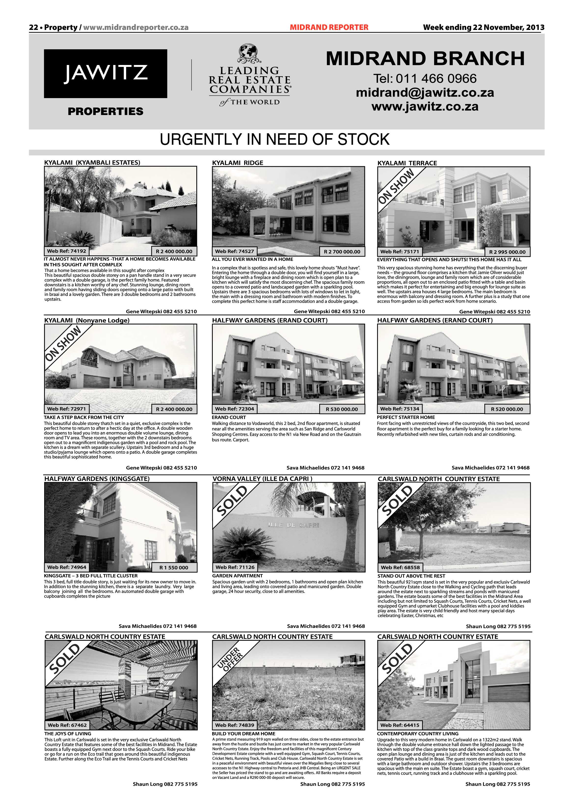 Midrand Reporter 22 November 2013 page 22