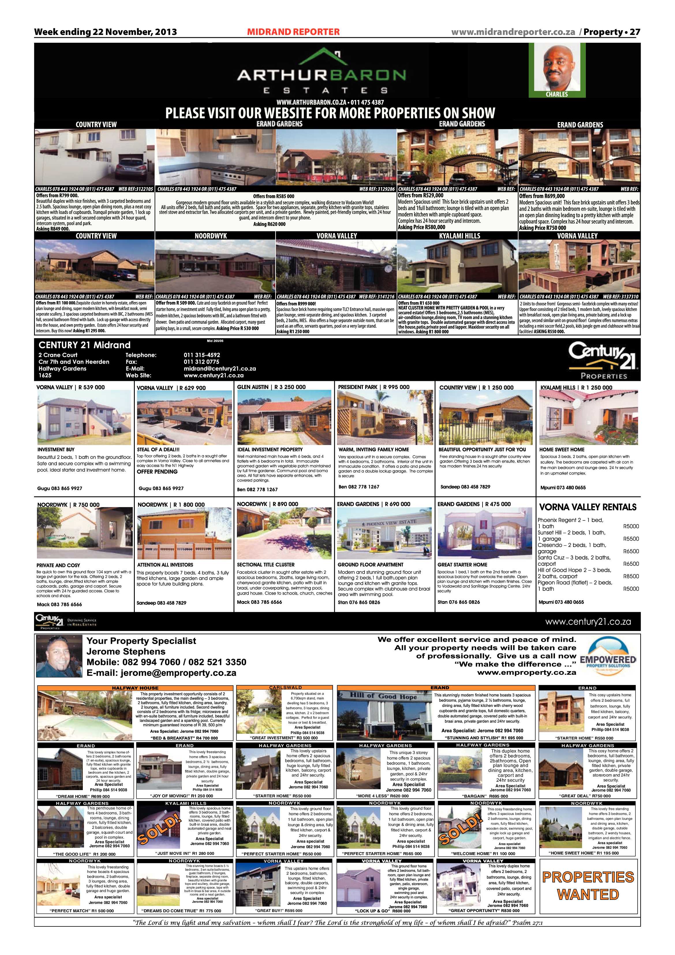 Midrand Reporter 22 November 2013 page 27