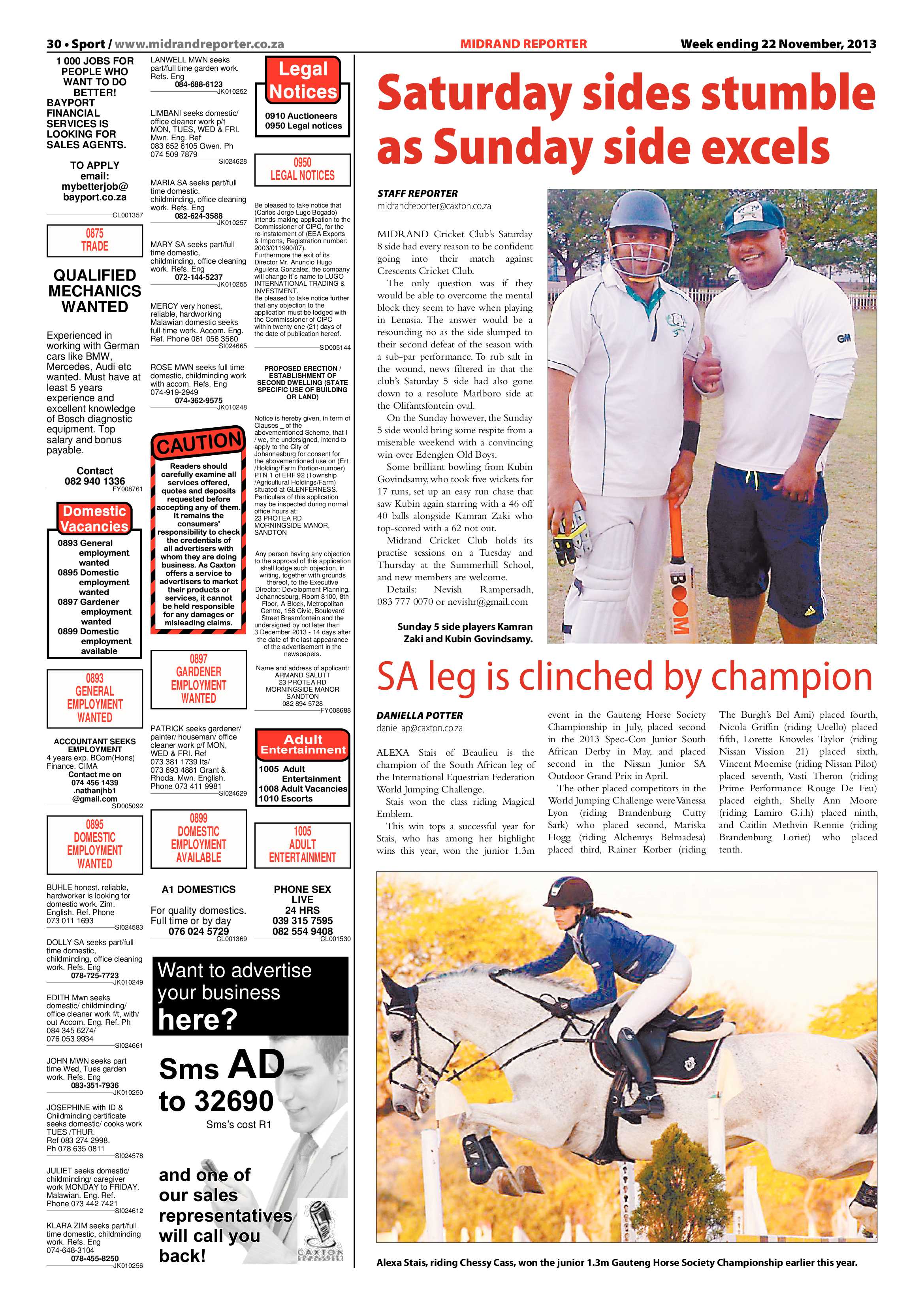 Midrand Reporter 22 November 2013 page 30