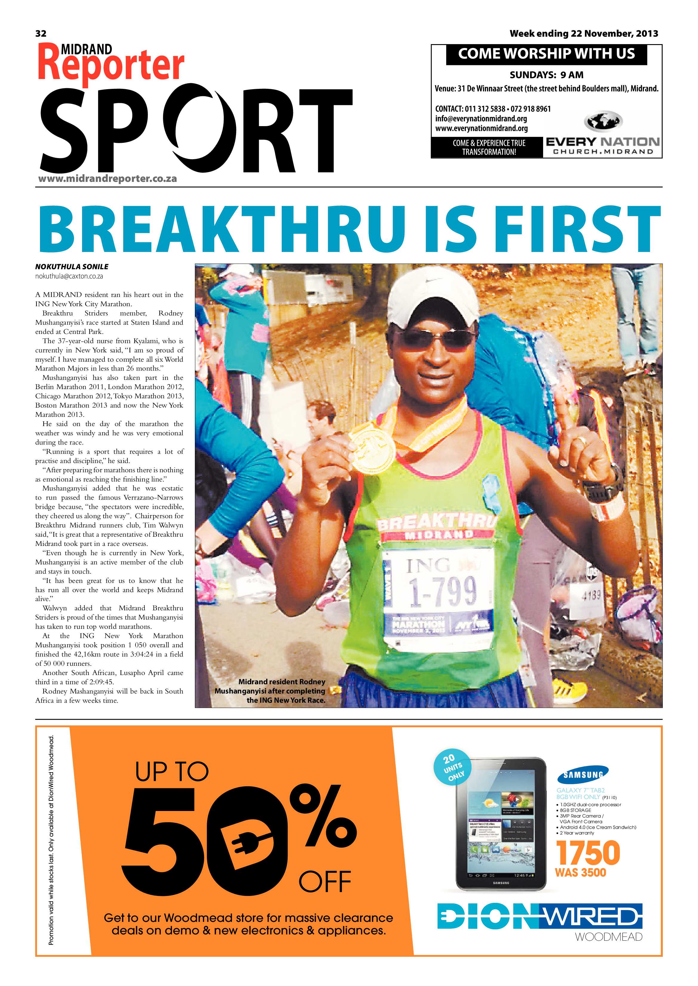 Midrand Reporter 22 November 2013 page 32