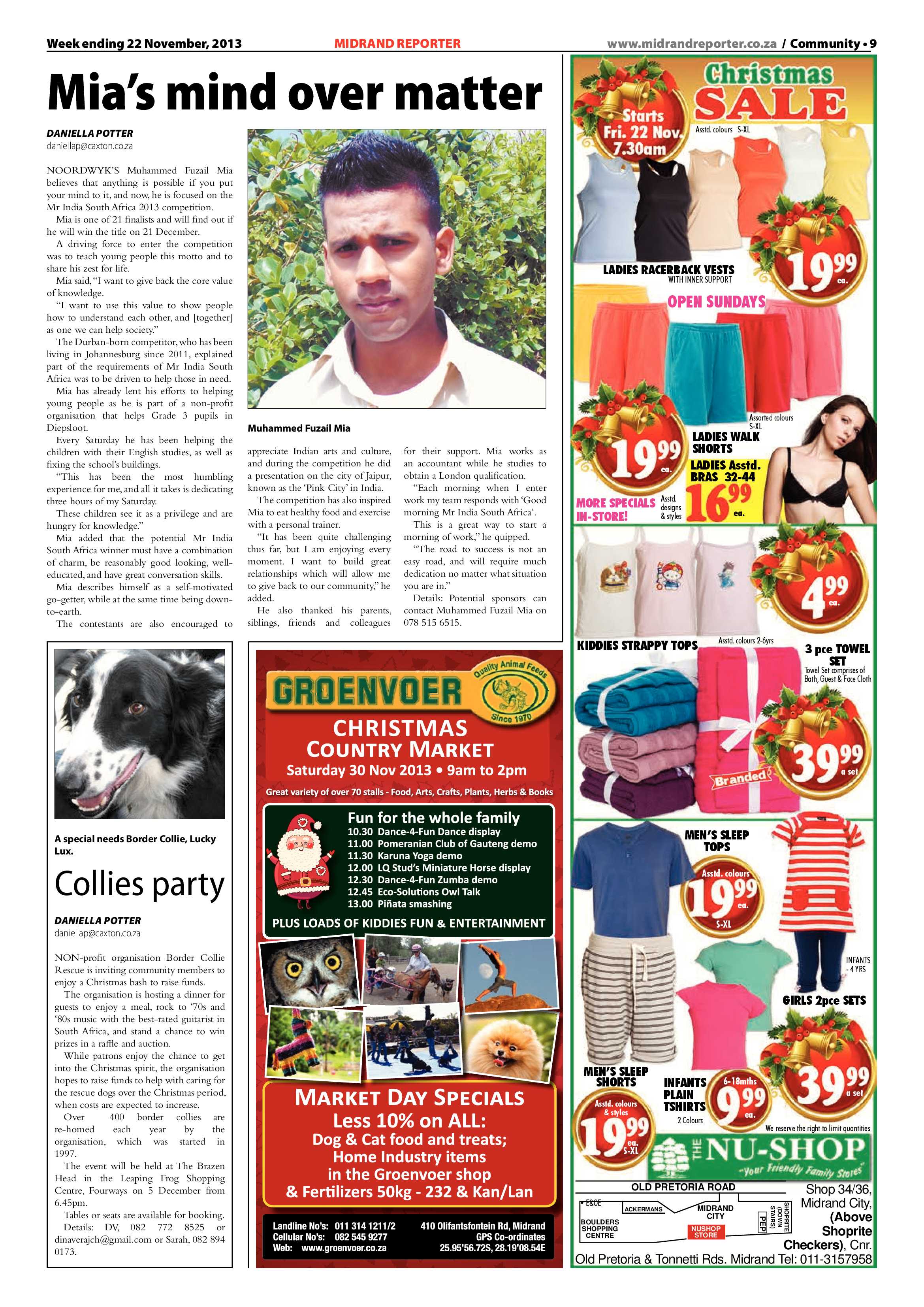 Midrand Reporter 22 November 2013 page 9
