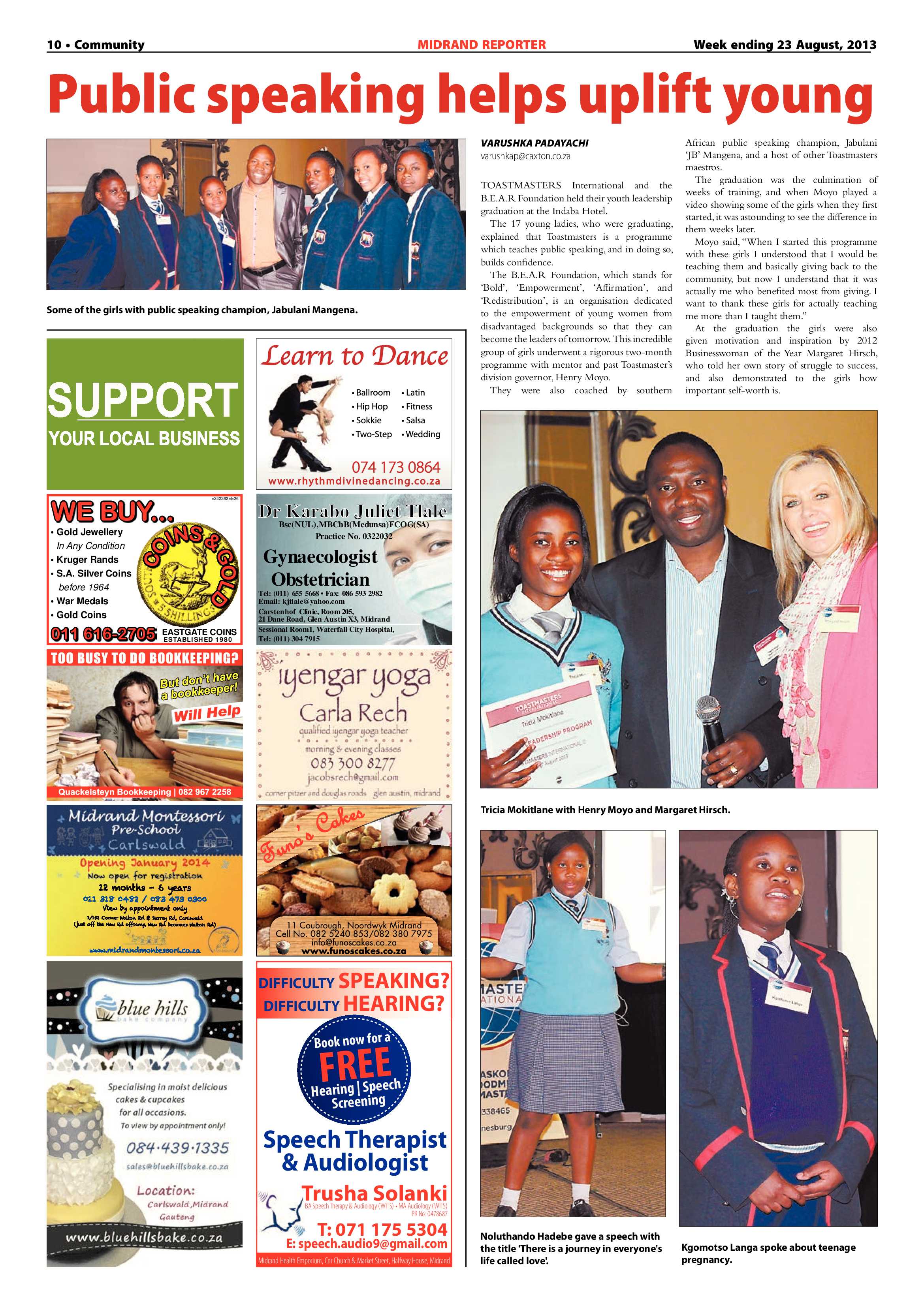Midrand Reporter 23 August 2013 page 10