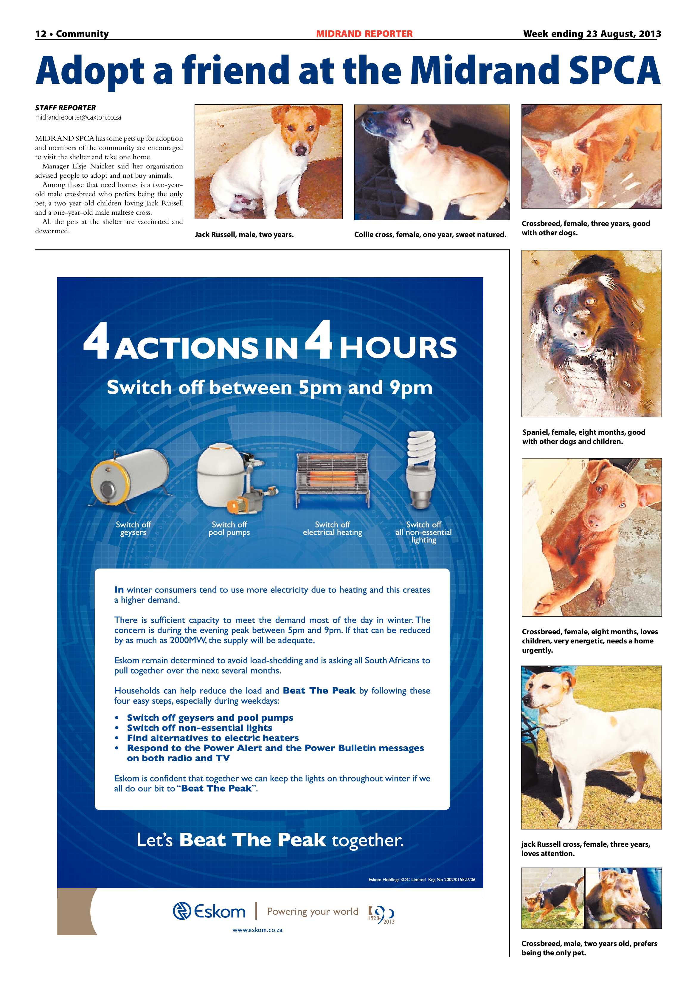 Midrand Reporter 23 August 2013 page 12