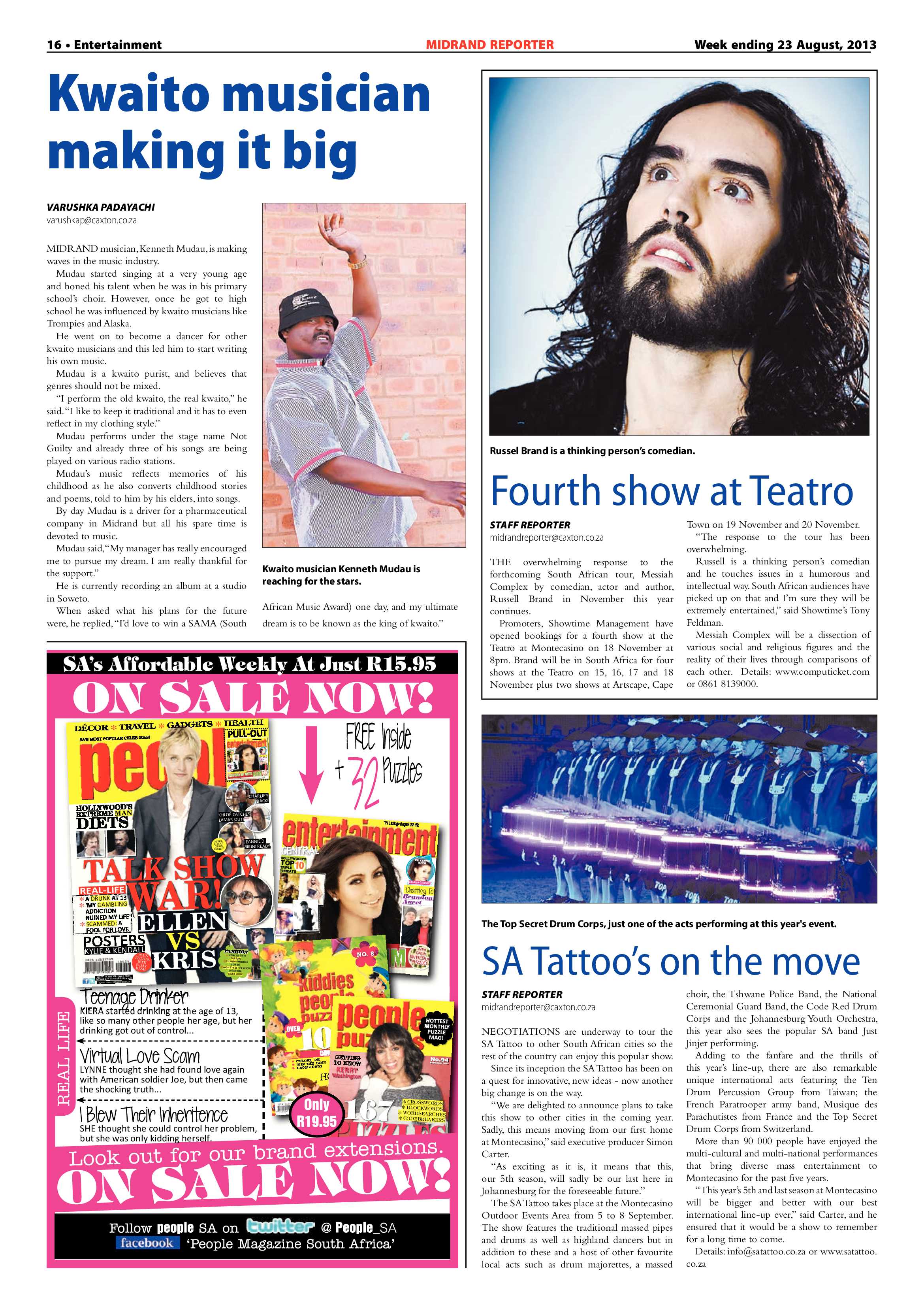Midrand Reporter 23 August 2013 page 16