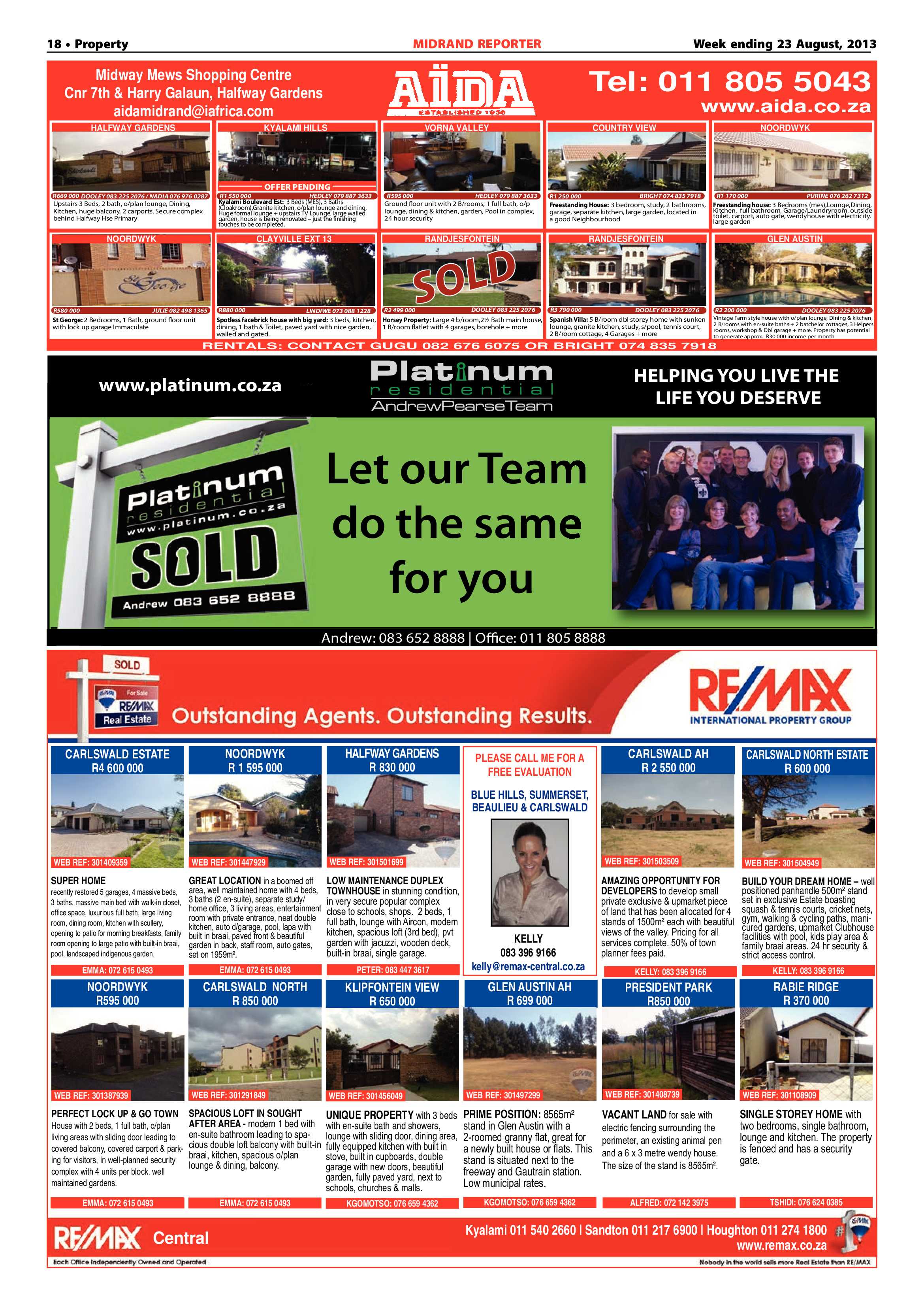 Midrand Reporter 23 August 2013 page 18