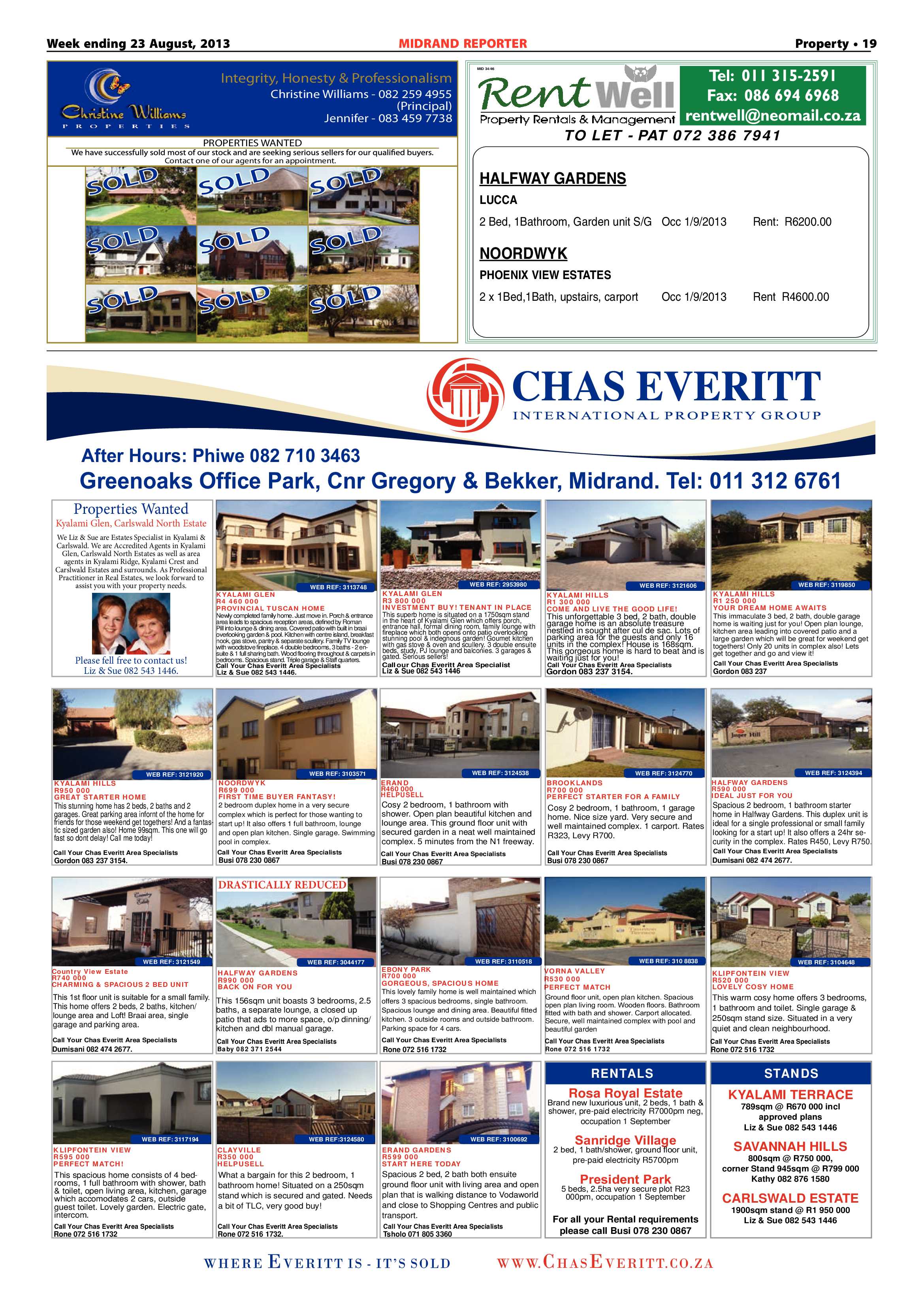 Midrand Reporter 23 August 2013 page 19