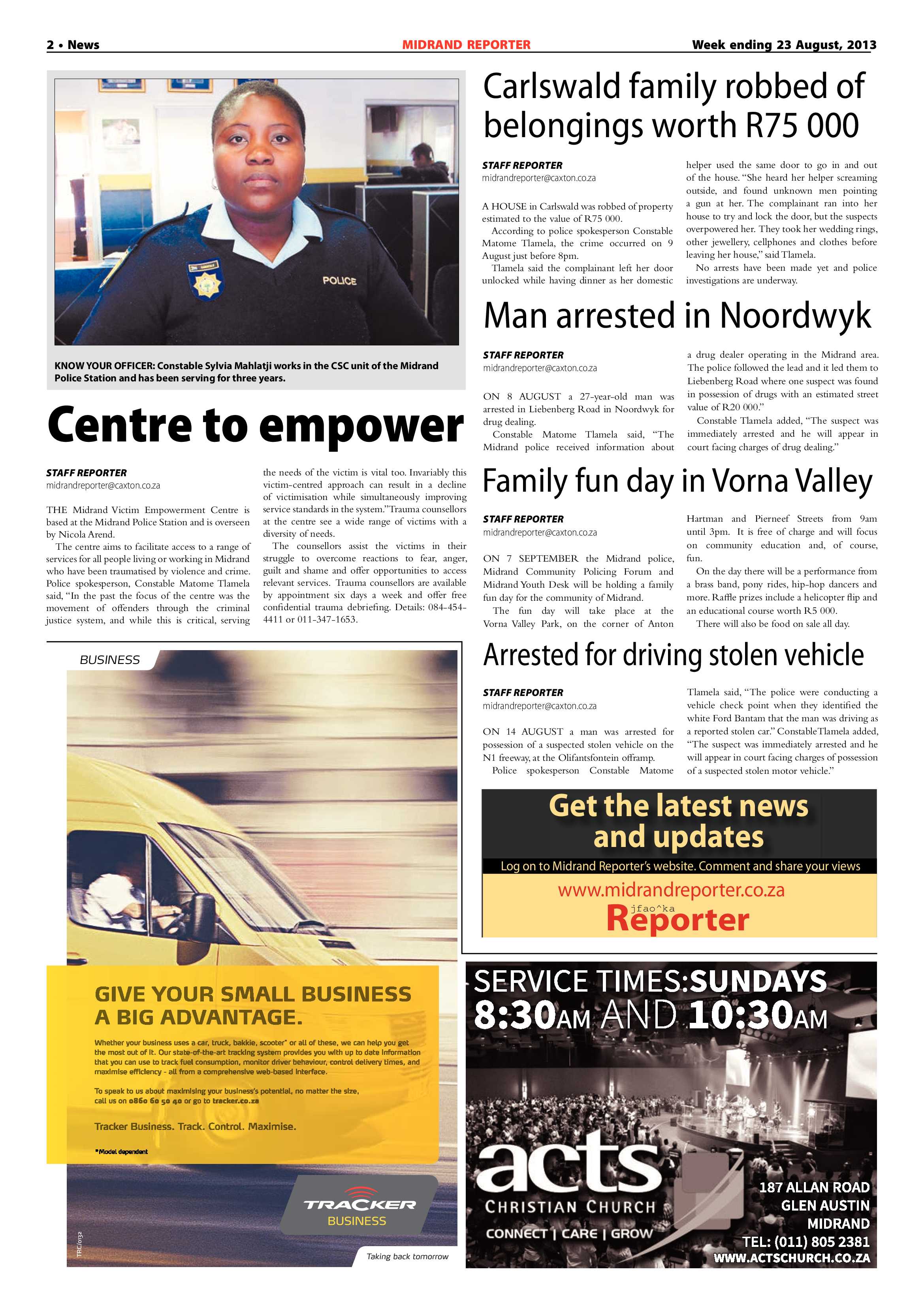Midrand Reporter 23 August 2013 page 2
