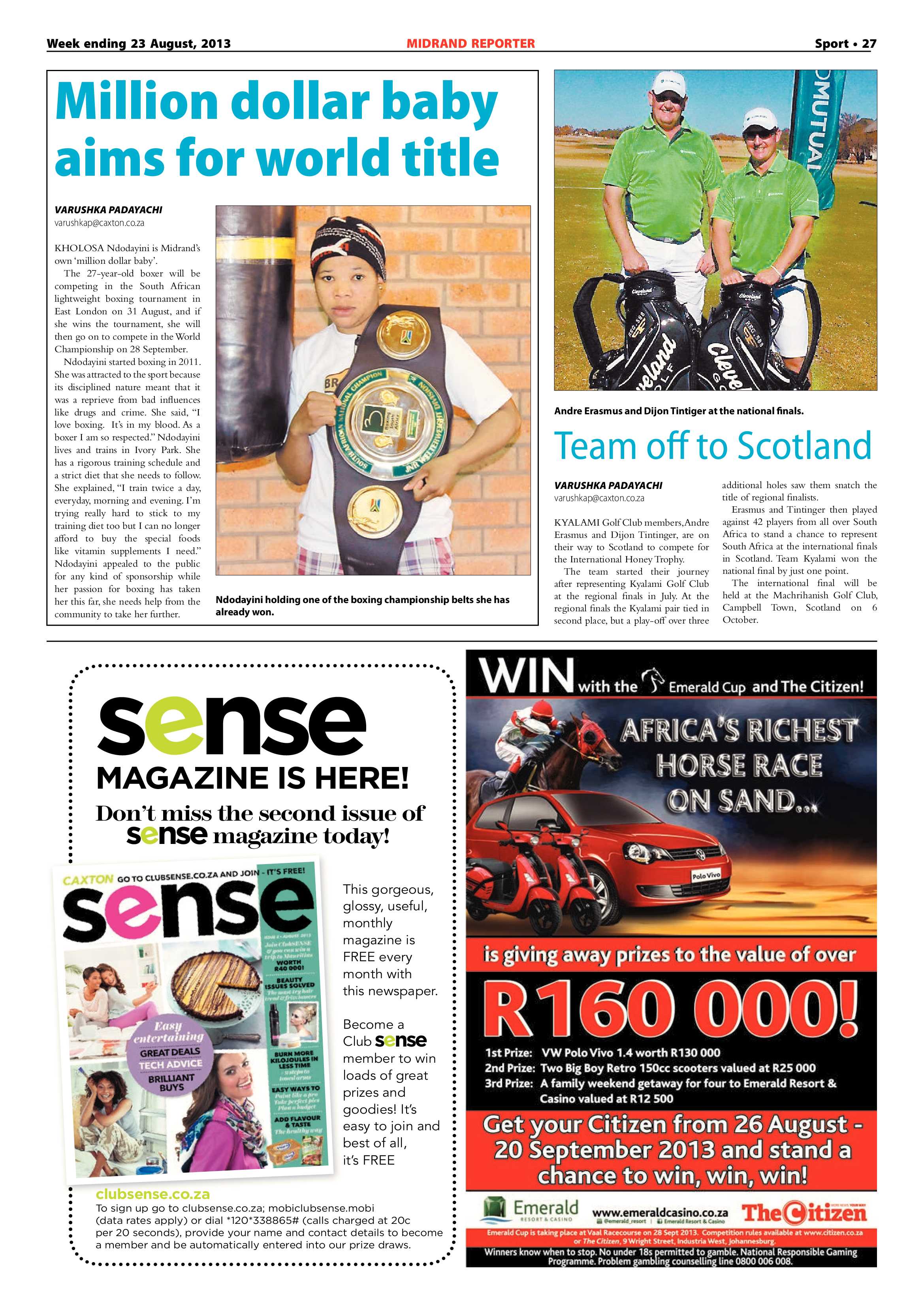 Midrand Reporter 23 August 2013 page 27