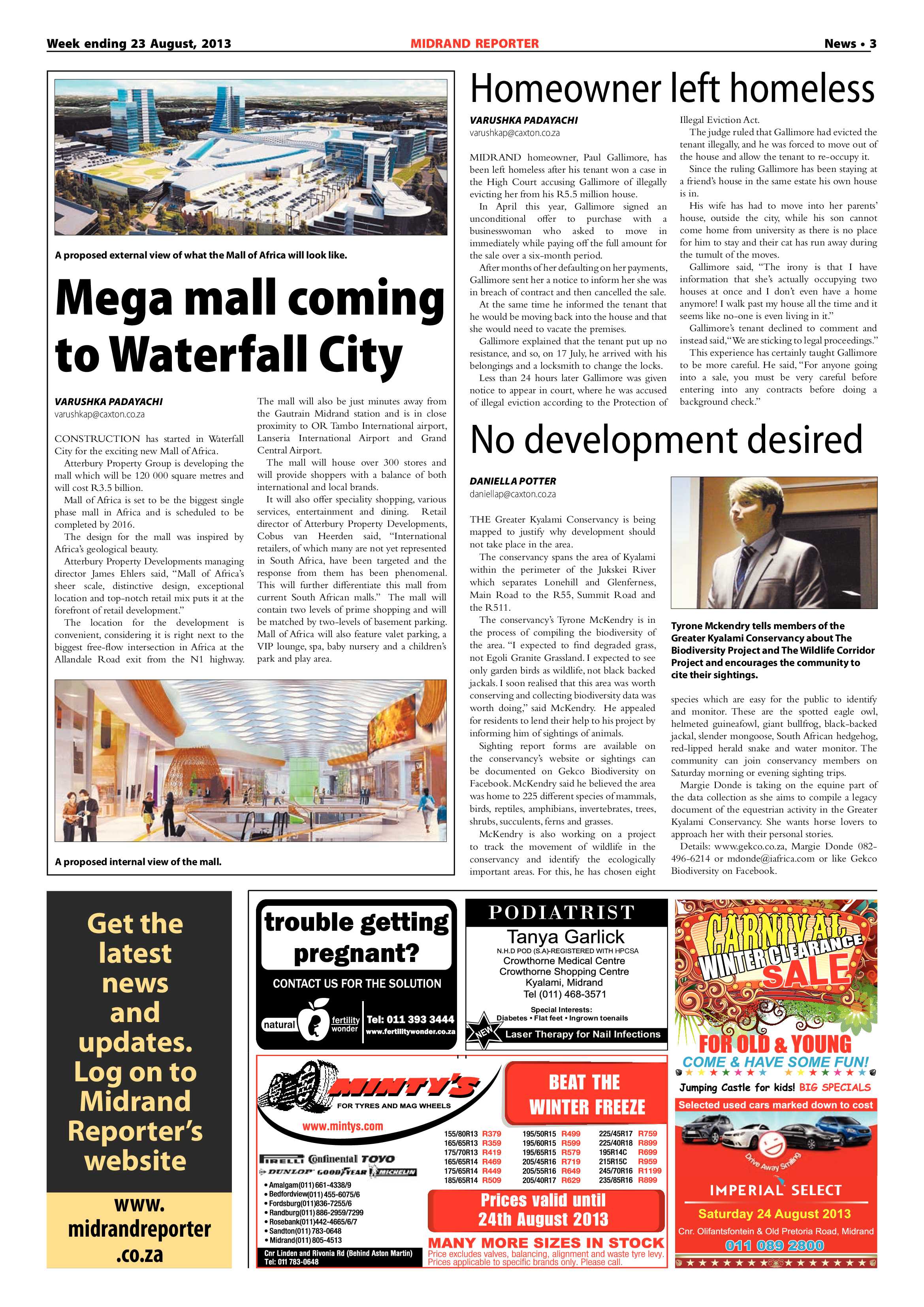 Midrand Reporter 23 August 2013 page 3