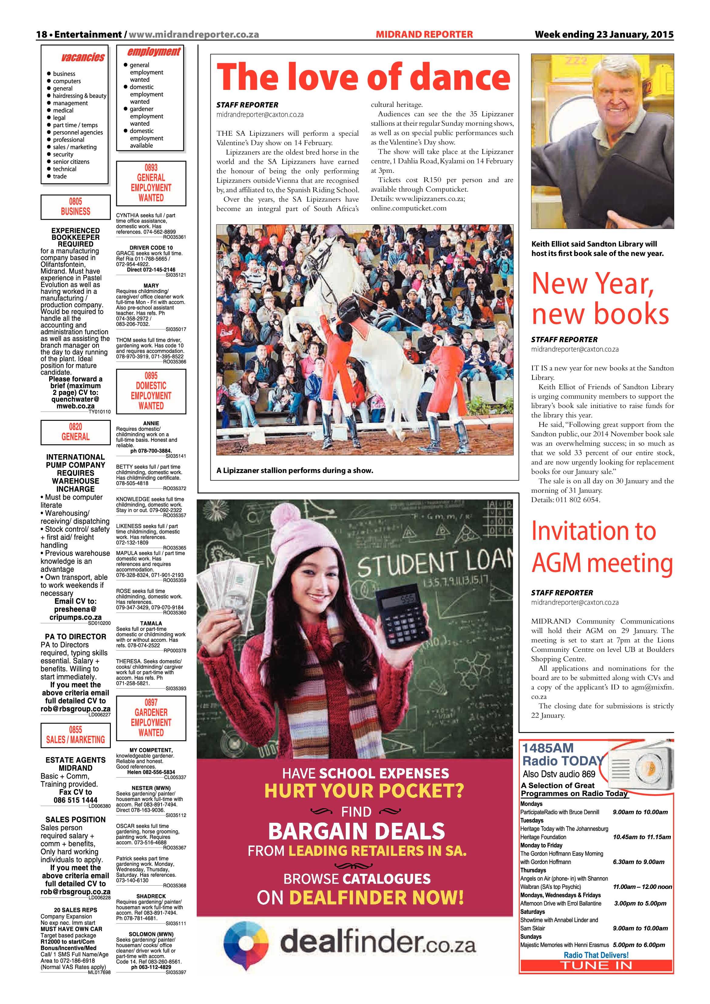 Midrand Reporter 23 January 2015 page 18