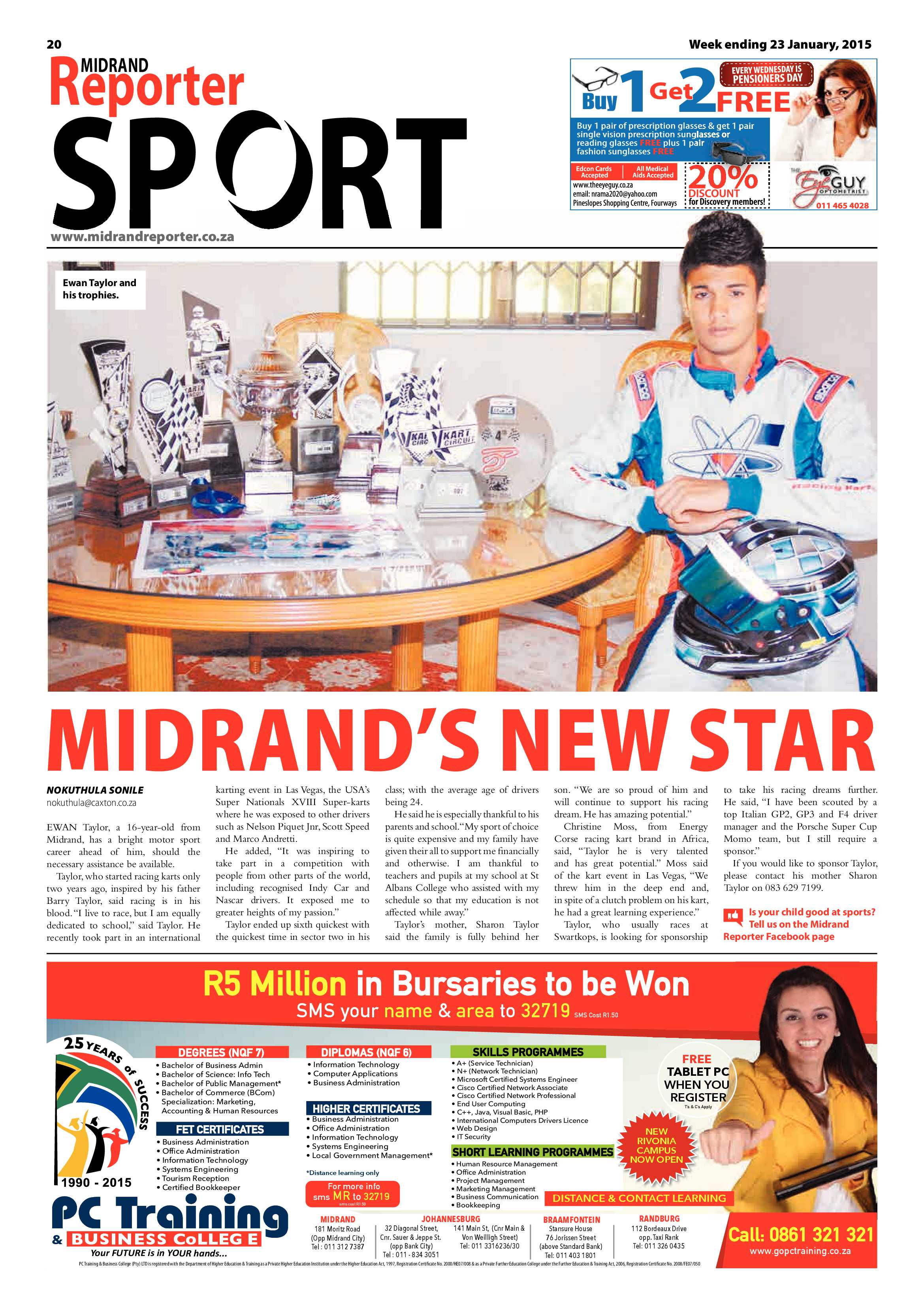 Midrand Reporter 23 January 2015 page 20