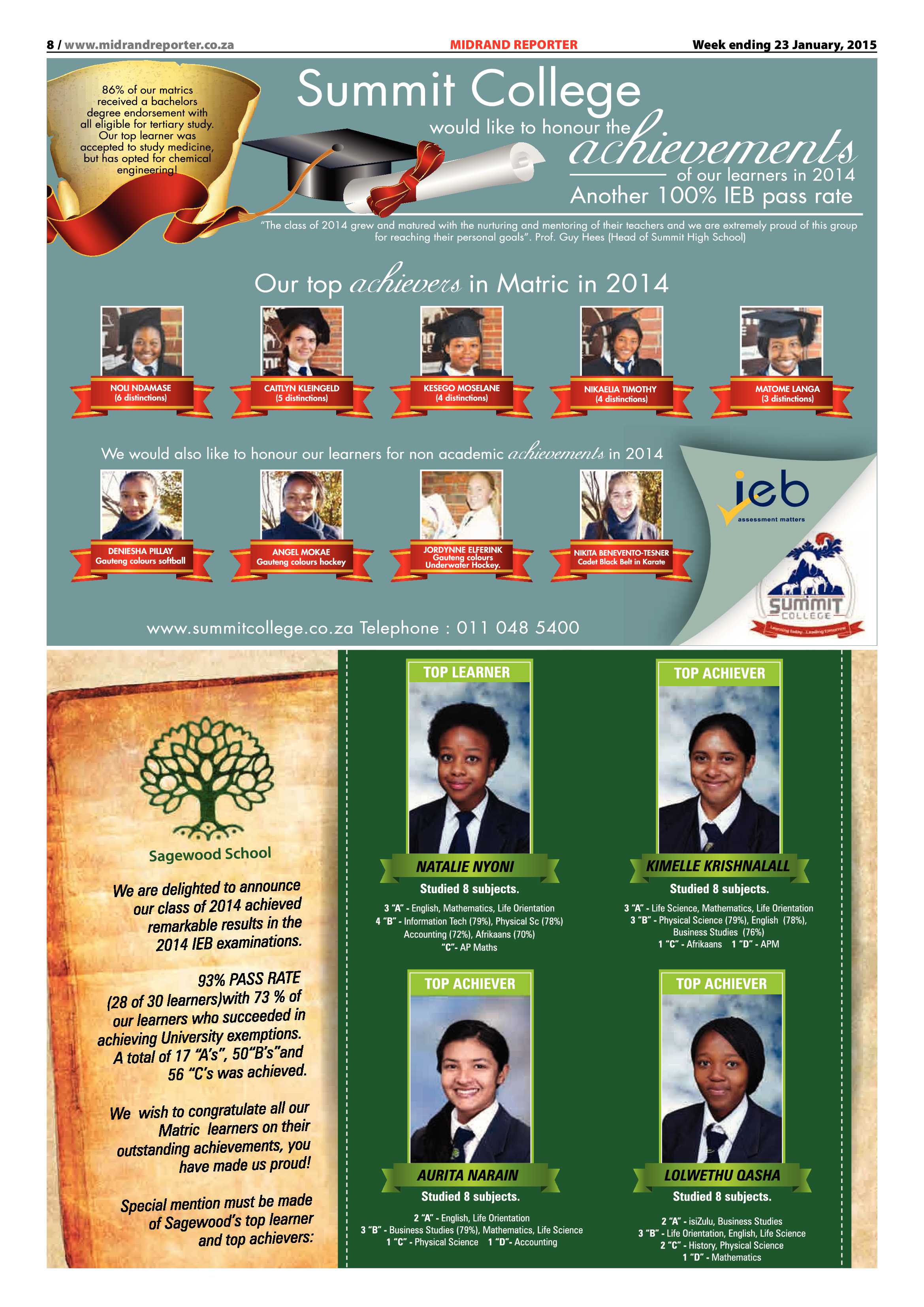 Midrand Reporter 23 January 2015 page 8