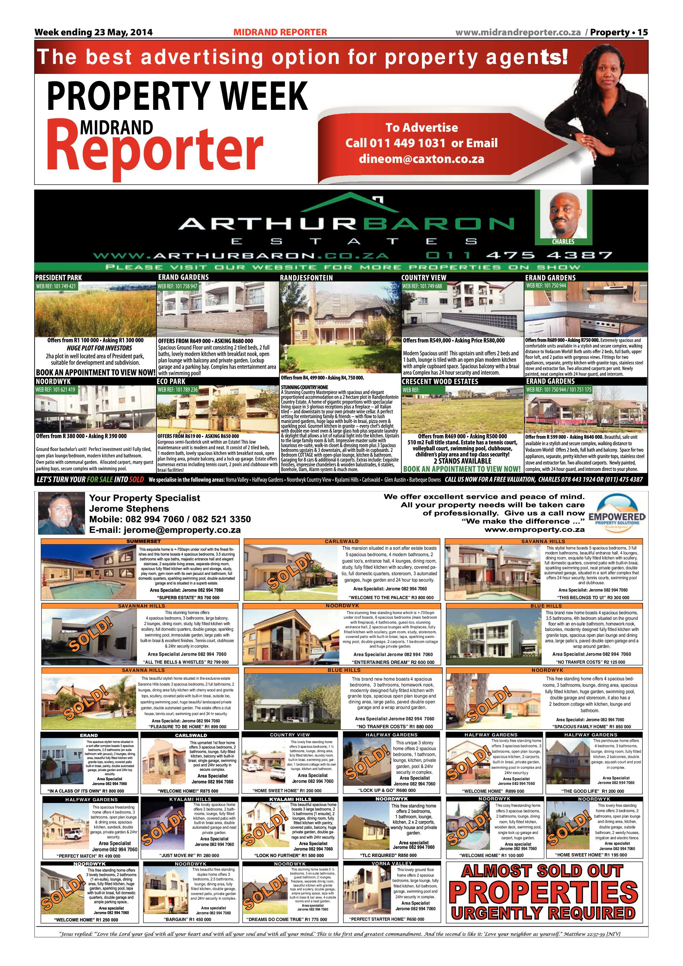 Midrand Reporter 23 May 2014 page 15