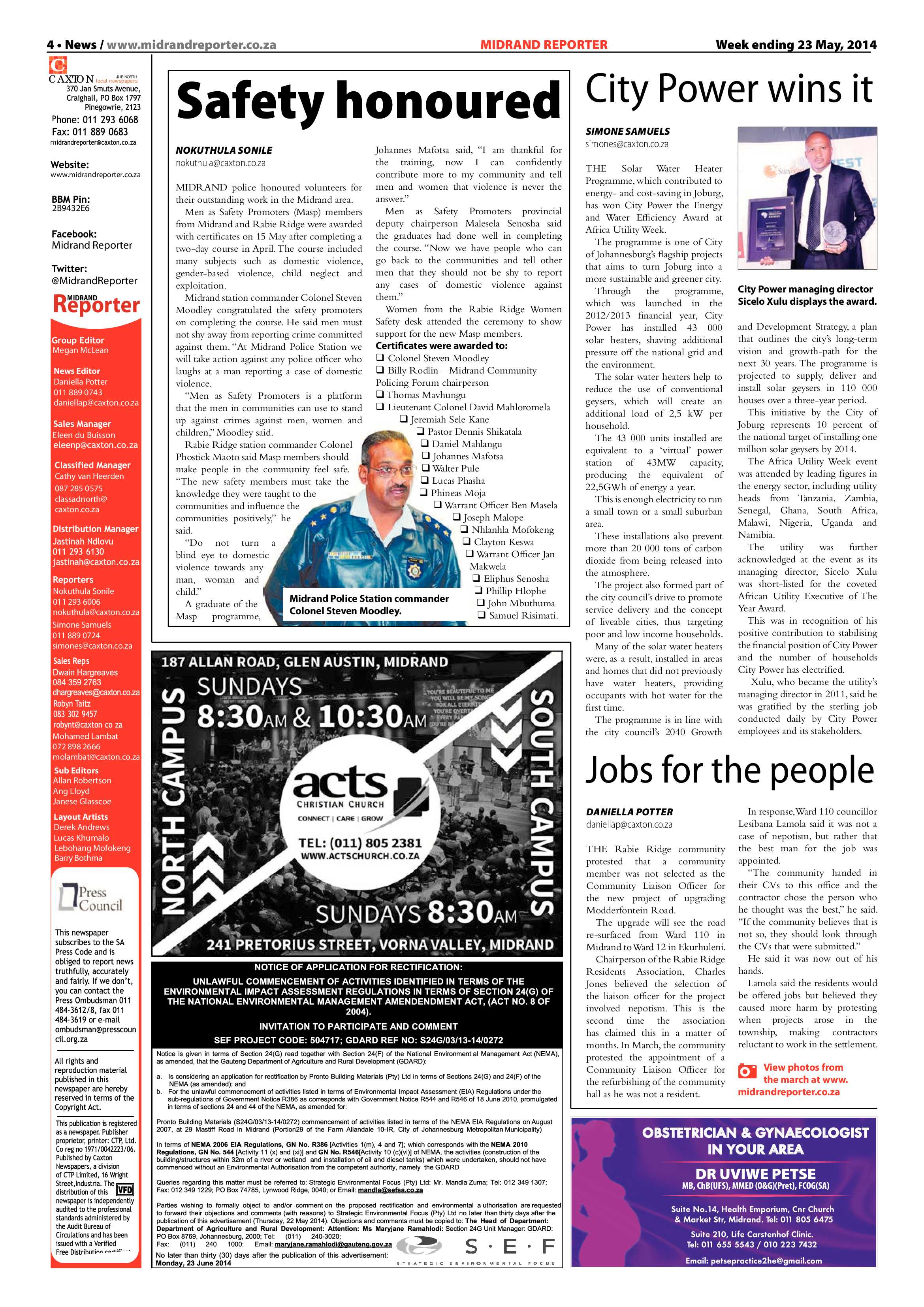 Midrand Reporter 23 May 2014 page 4